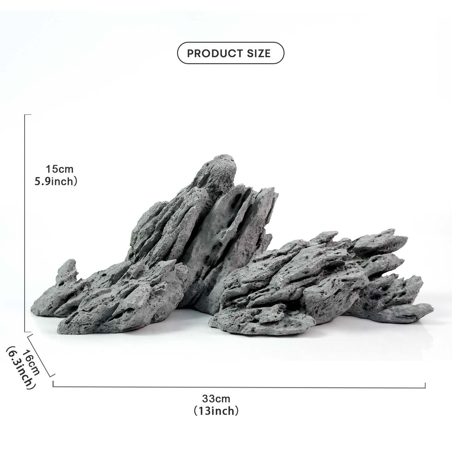 FZONE Aquarium Rocks Aquascaping, Resin Seiryu Rock for Aquascaping