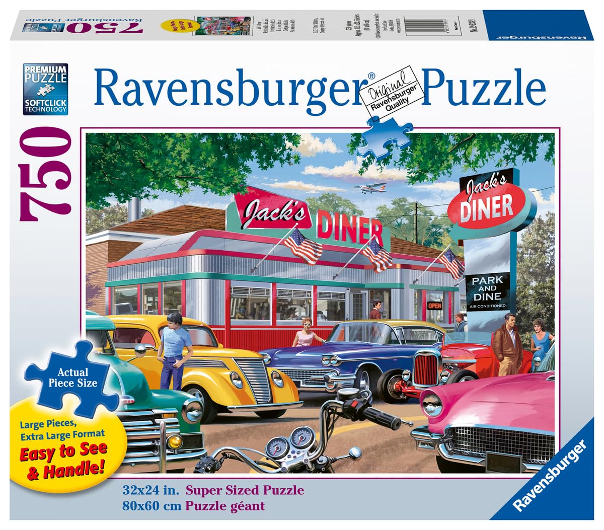 Ravensburger Meet You at Jack's 19938 750 Piece Large Pieces Jigsaw Puzzle for Adults, Every Piece is Unique, Softclick Technology Means Pieces Fit Together Perfectly