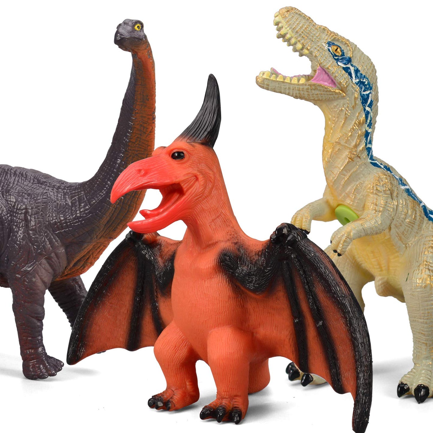 Gzsbaby 6 Piece Jumbo Dinosaur Toys for Kids and Toddlers 3-5, Large Soft Figures for Dinosaur Lovers - Perfect Party Favors, Birthday Gifts