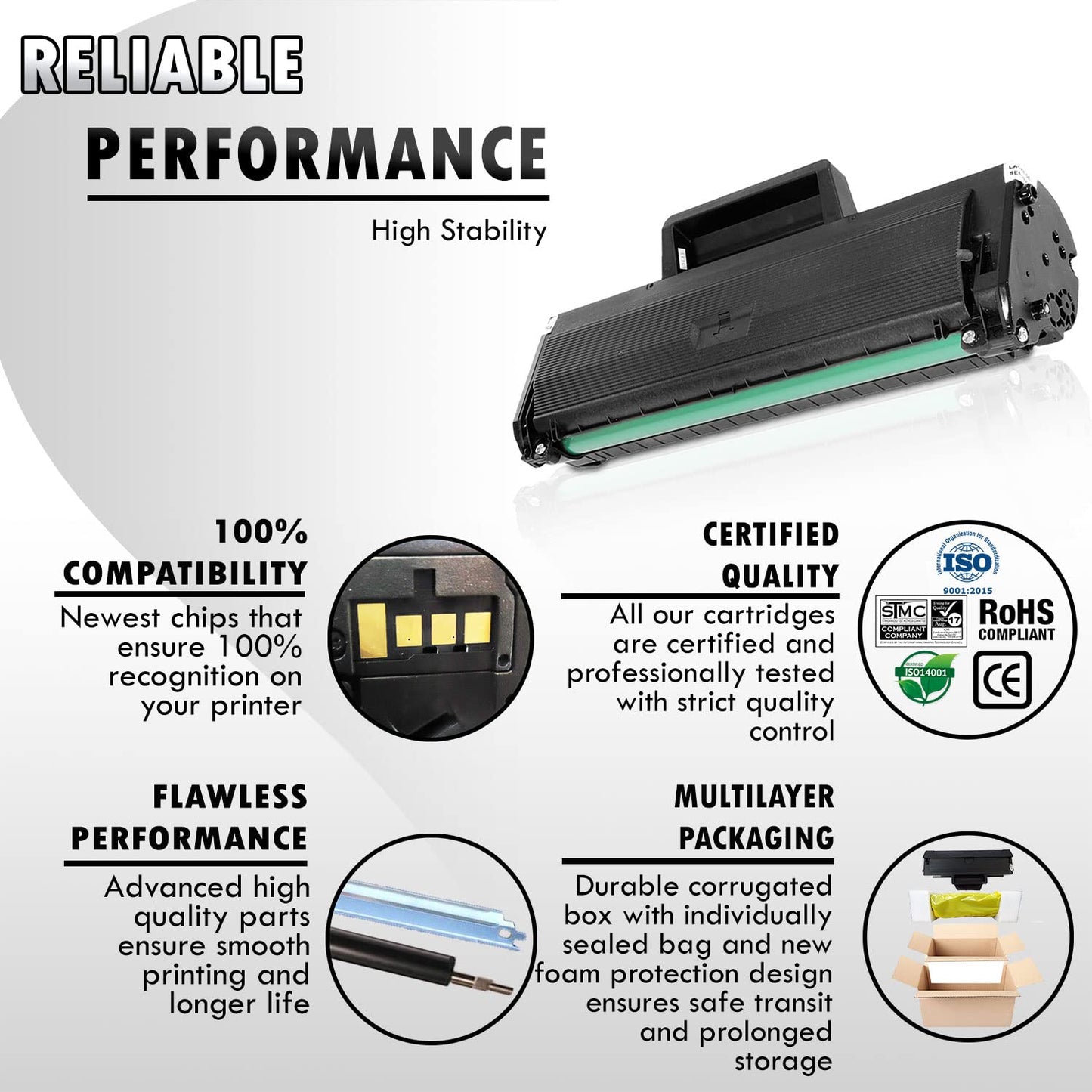 3 Inkfirst Compatible Toner Cartridges Compatible with Samsung MLT-D104S D104S ML-1660 ML-1865 SCX-3200 Black SCX-3200 SCX-3200W SCX-3205 SCX-3205W ML-1660 ML-1660N ML-1665 ML-1670 ML-1675 ML-1865