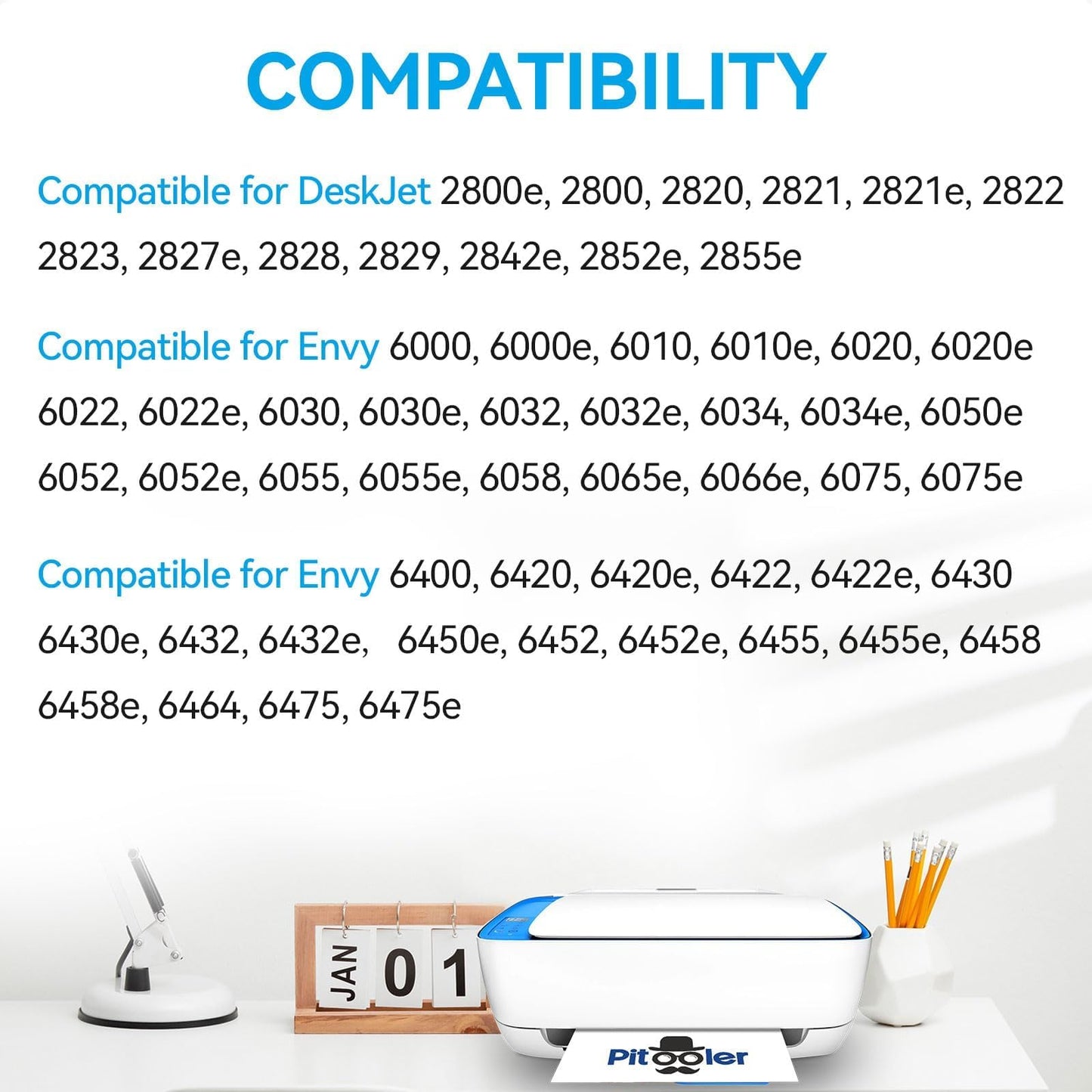 67XL Ink Cartridges Compatible for HP 67 Ink Cartridges Combo Pack Black Color Fit for Deskjet 2855e 4255e 2700 2755e 2734e 2842e 4255e 2827e 2723e 4155e 2742e Envy 6455e 6055e 6000 Printer