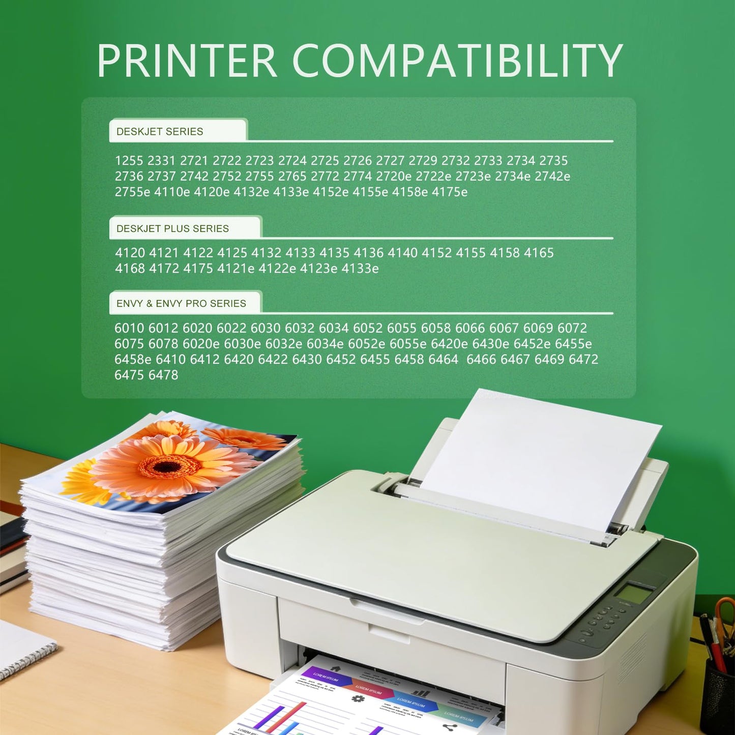 YATUNINK 67XL Black Ink Cartridge Compatible for HP Ink 67 67 Black Ink Cartridge Works with Envy 6458 6400 6055e 6455e 6000 DeskJet 4155e 4155 2755e 2755 2700 Printer (2 Black)