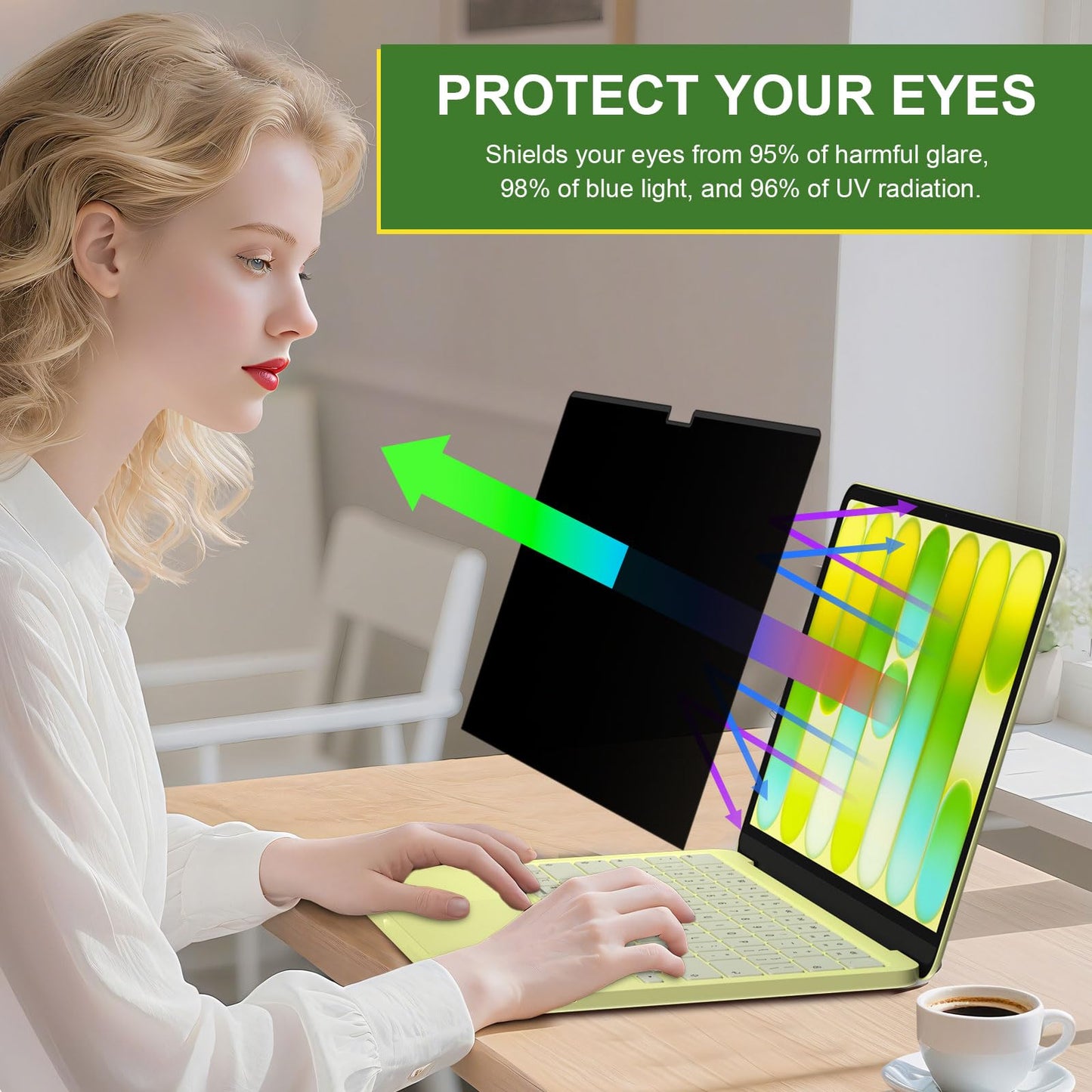 LUSA DESIGN Neo 13Inch Magnetic Privacy Screen Protector for MacBook Neo 13 Inch (A18 Pro, 2026), Anti Peeping Anti Blue Light Anti Glare Removable Laptop Privacy Screen Shield