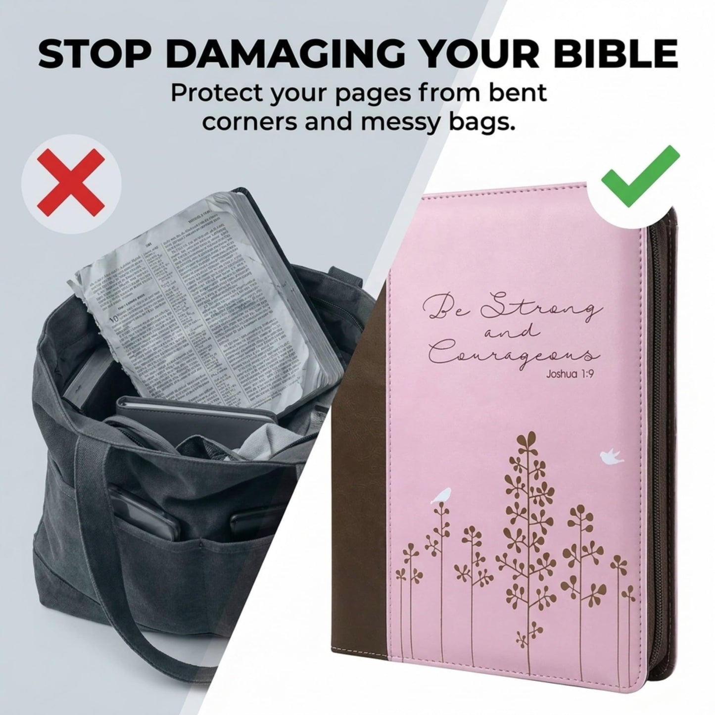 Officewerks Women's Bible Cover - Be Strong