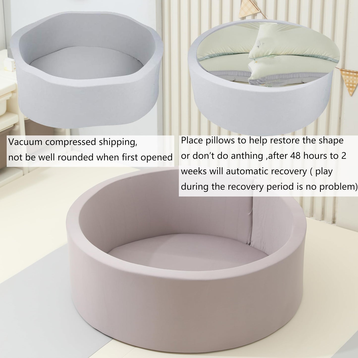 Ball Pits for Toddlers Kids,Children Indoor Play, Soft Memory Foam Sponge Ball Pool, Gift for Birthday, Foam Ball Pit for Grils Boys