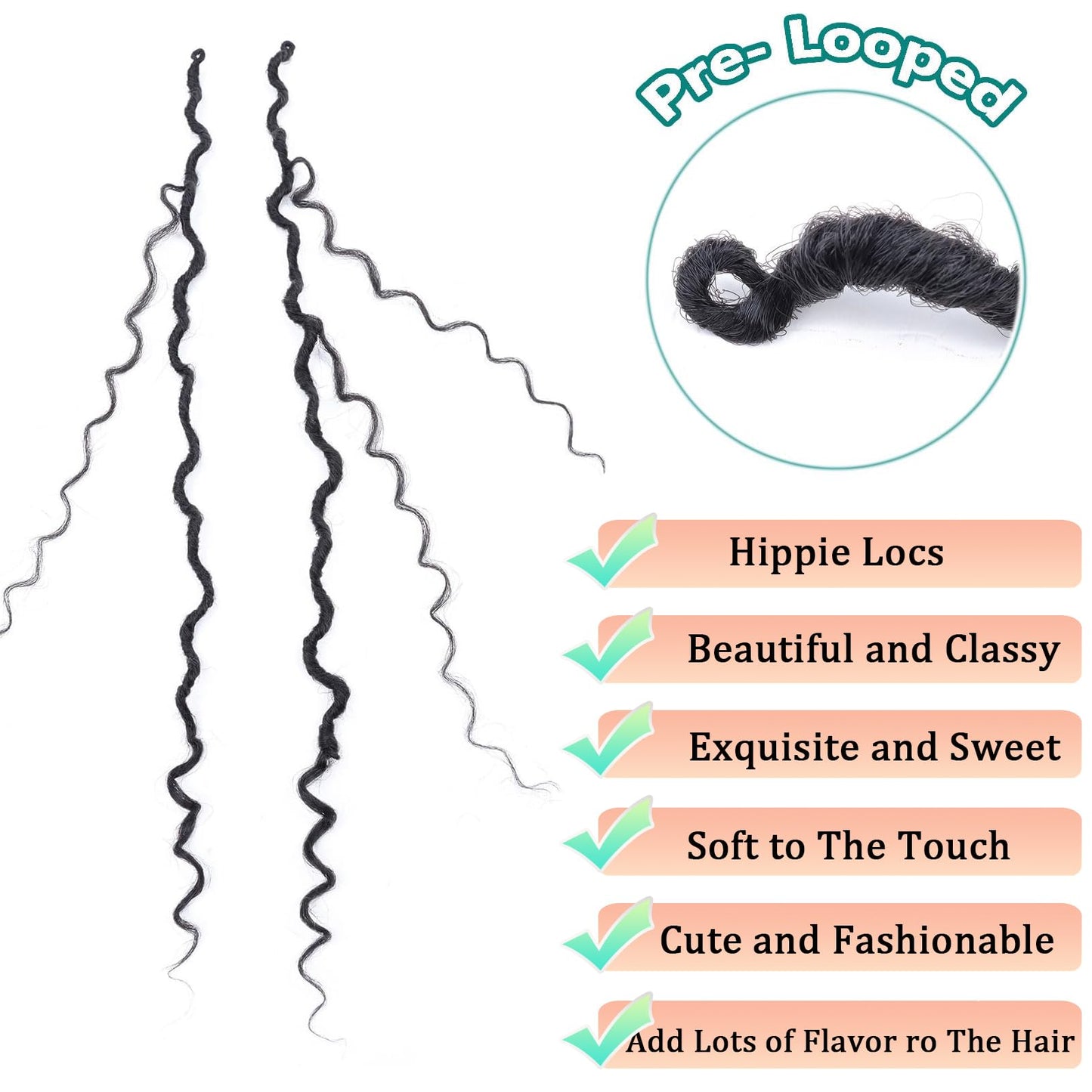 EFFGOCO Goddess Faux Locs Crochet Hair 18 Inch Ombre Blonde 7 Packs Crochet Boho Box Braids with Curls 16 Strands/Pack Prelooped Soft Locs Crochet Braids Hair Extensions (18Inch, T27/613)