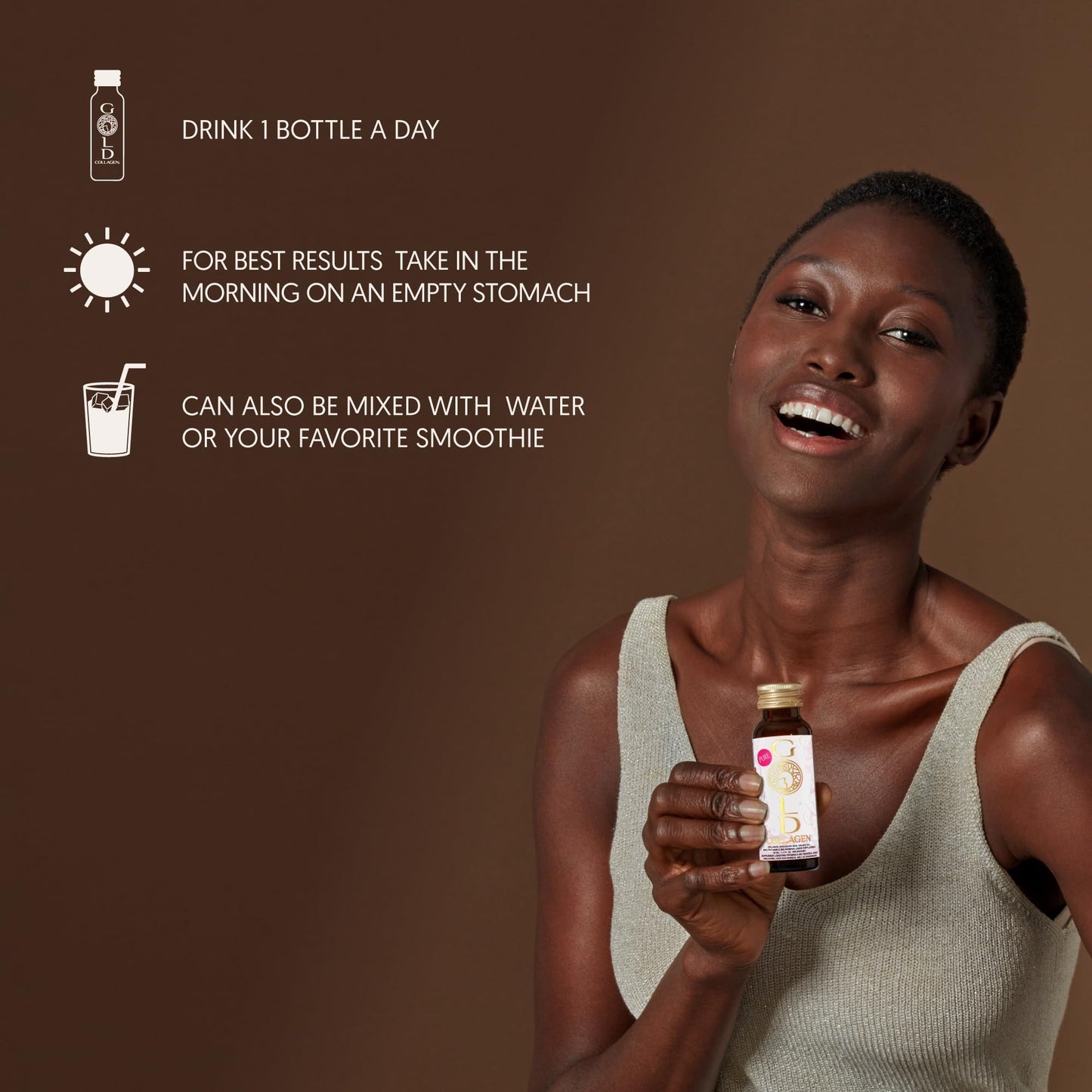 Pure Gold Collagen | The Original #1 Liquid Collagen Peptides Supplement | Hydrolyzed Marine Collagen Drink with Hyaluronic Acid, Borage Oil, Essential Vitamins & Amino Acids for Skin, Hair & Nails | 30 - 50ml bottles | 30 Day Supply