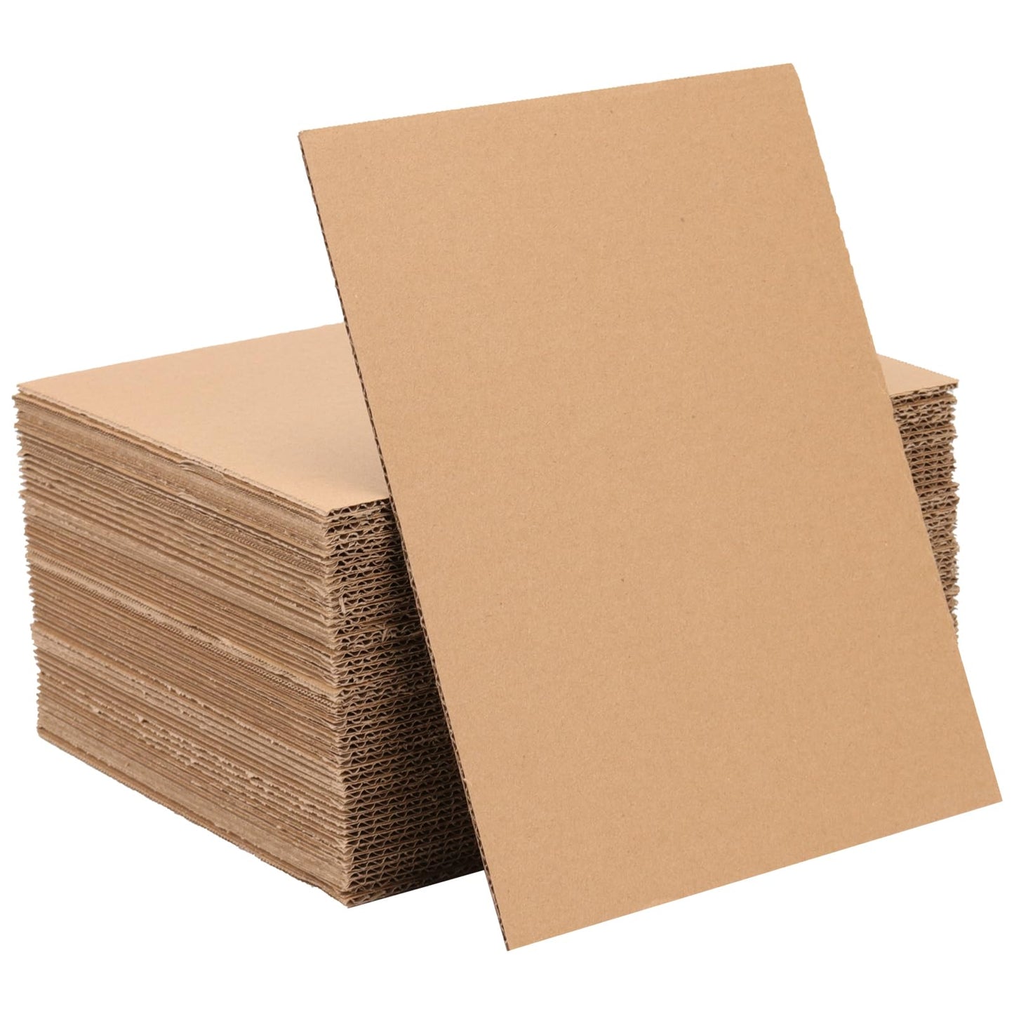 HOZEON 100 Pack Corrugated Cardboard Sheets 11 x 14 x 1/16 Inches,1.5mm Thick Cardboard for Crafts,Brown Flat Cardboard Sheets for Packing, Mailing, DIY