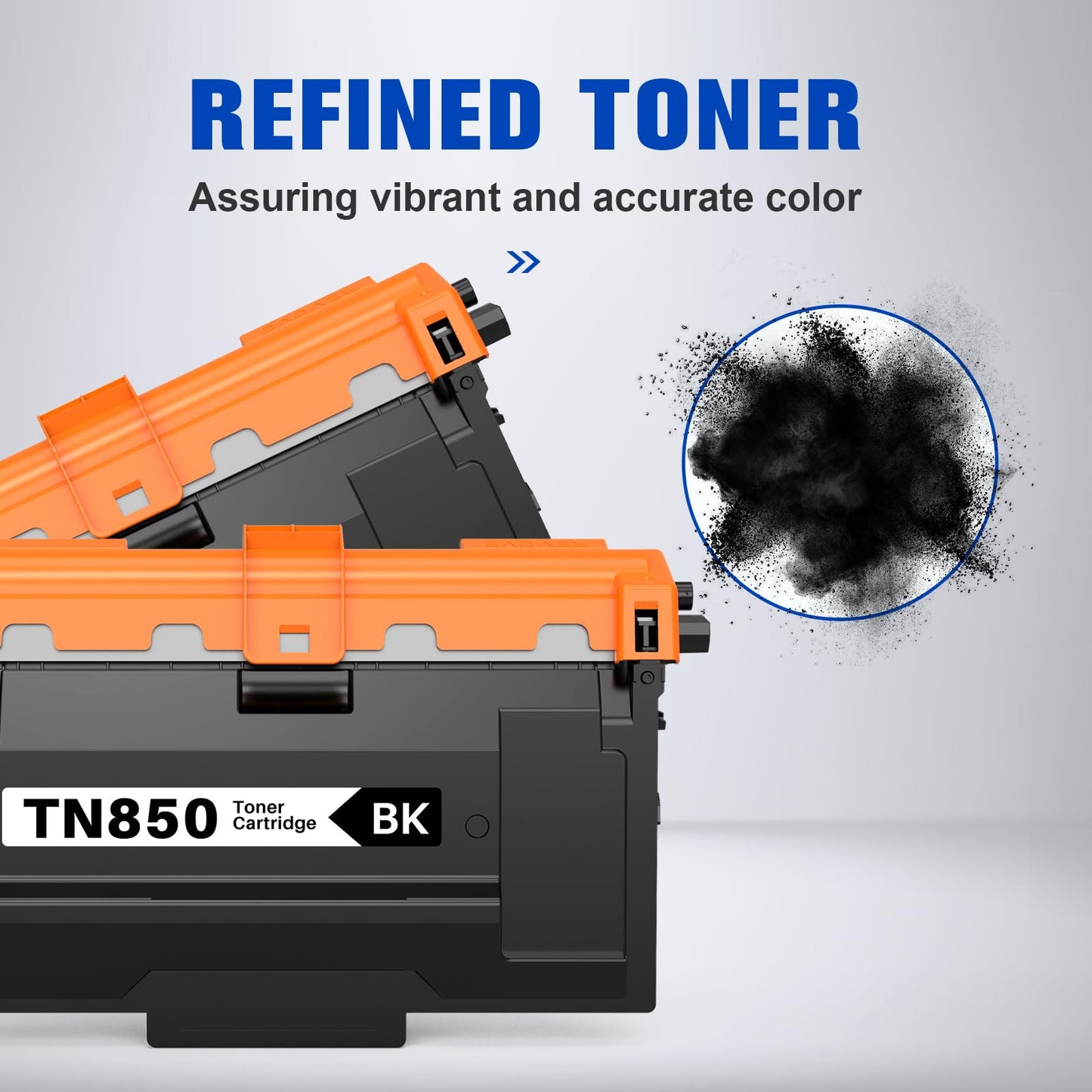 TN850 Compatible Toner Cartridges Replacement for TN850 TN-850 TN820 TN-820 TN 850 Toner Work with MFC-L5700DW MFC-L5800DW MFC-L5900DW HL-L5200DW HL-L5000D HL-L6200DW HL-L6700DW Printer (2 Black