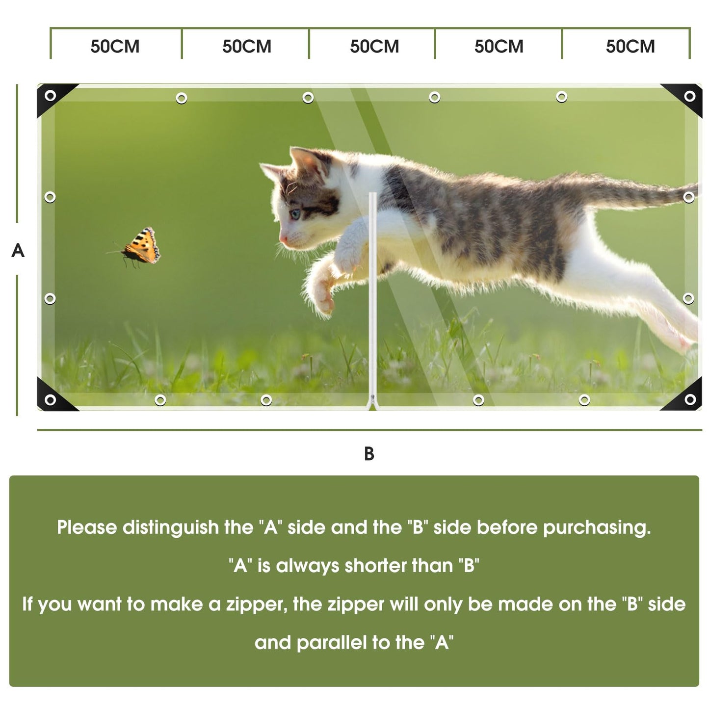 Clear Tarp Patio Enclosure Waterproof PVC Curtains for Gazebos with Double Zip Transparent Outdoor Tarps Curtains Zipper Door for Porch, Deck, Balcony, Pergola (Size: 9.8ft x 13ft)