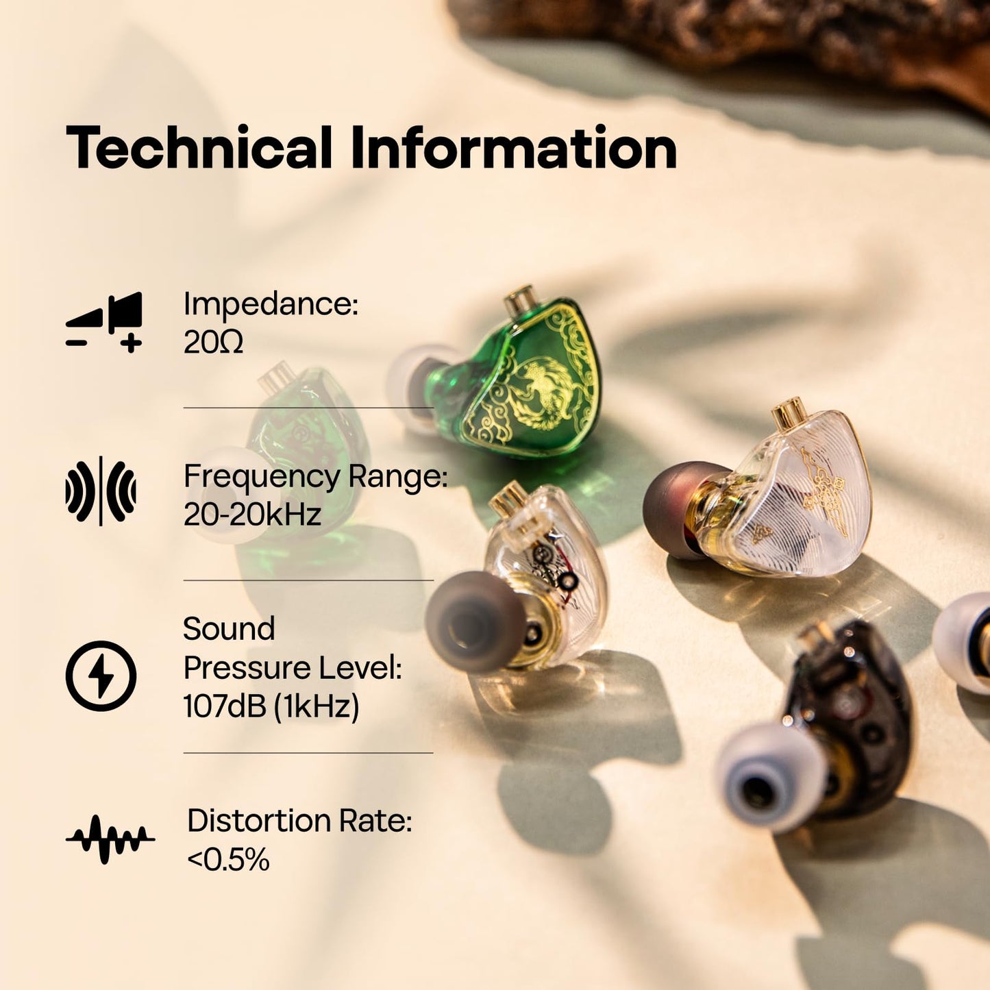 Linsoul TANGZU Wan’er S.G HiFi 10mm Dynamic Driver PET Diaphragm in-Ear Earphone with Ergonomic Shape, Detachable Recessed 2Pin OFC Braided Cable for Audiophile Musician DJ Stage (Green, with Mic)
