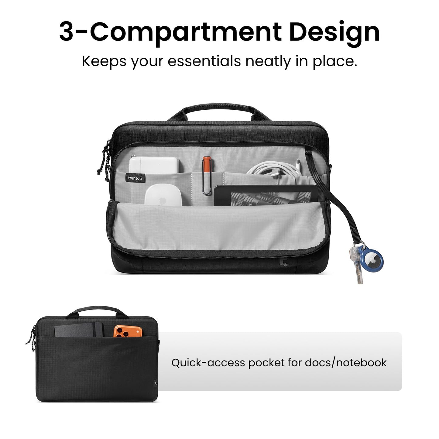 tomtoc 360° Protective Laptop Case for 14-inch MacBook Pro M5 Pro/Max (2026) A3426 A3427 A3434, M4/M3/M2/M1 A3112 A3401 A3185, Water-Resistant Laptop Sleeve with CornerArmor, Fits 13.8" Surface Laptop