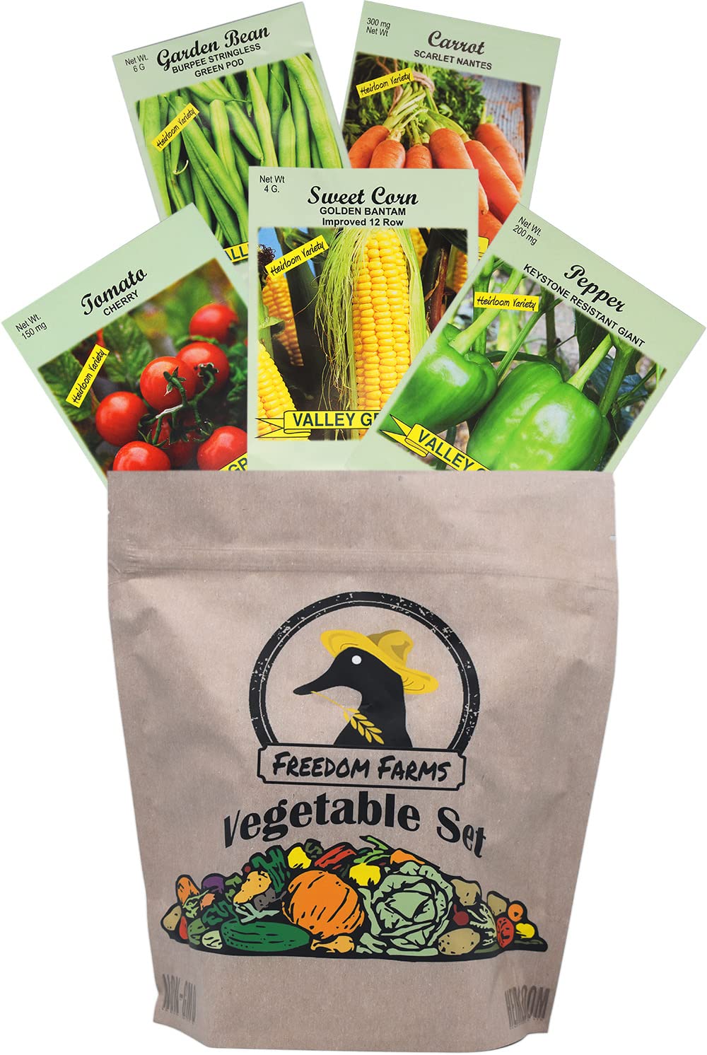 Set of 43 Assorted Vegetable & Herb Seeds 43 Varieties Create a Deluxe Garden All Seeds are Heirloom, 100% Non-GMO! by Black Duck Brand Assorted Varieties