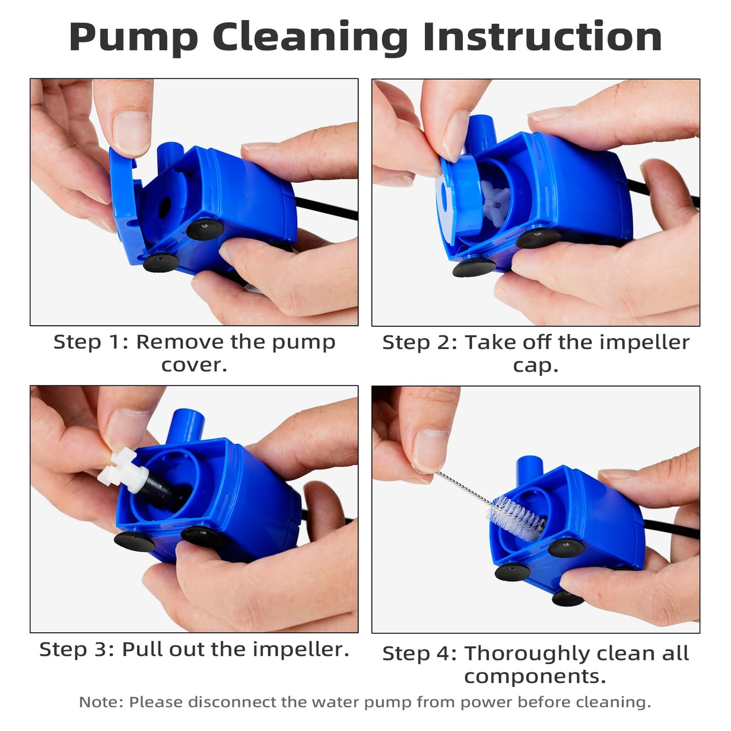 Ceramic Cat Water Fountain, 2.1L/71oz Cupcake Pet Water Fountain for Cats and Dogs, Automatic Pet Drinking Dispenser with Pump, and Filter & Foam (White)