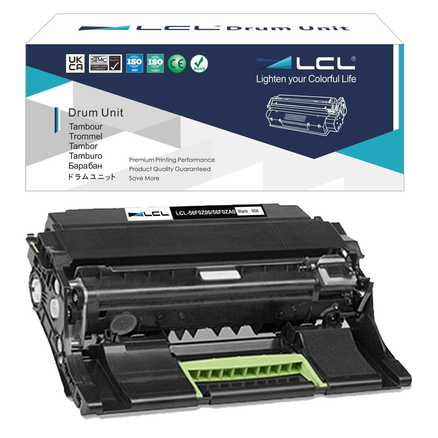 LCL Comaptible Drum unit for Lexmark 56F0Z00 56F0ZA0(1-PK,Black)for Lexmark B2338dw B2442dw B2546dn B2650dn MS321dn MS421dn MS421dw MS521dn MS621dn MS622de MX321adn MX321adw MX421ade MX521de MX521ade