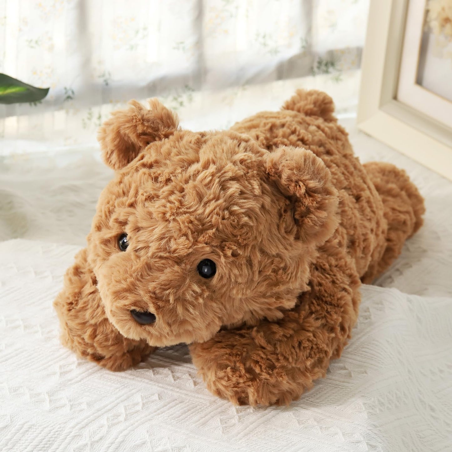 20.5" Soft Teddy Bear Stuffed Animal, Sturdy and Fluffy Brown Bear Plush Toy for Kids Cuddle, Cute Hugging Pillow Toy for Kids (20.5"x7.9"x5.9")