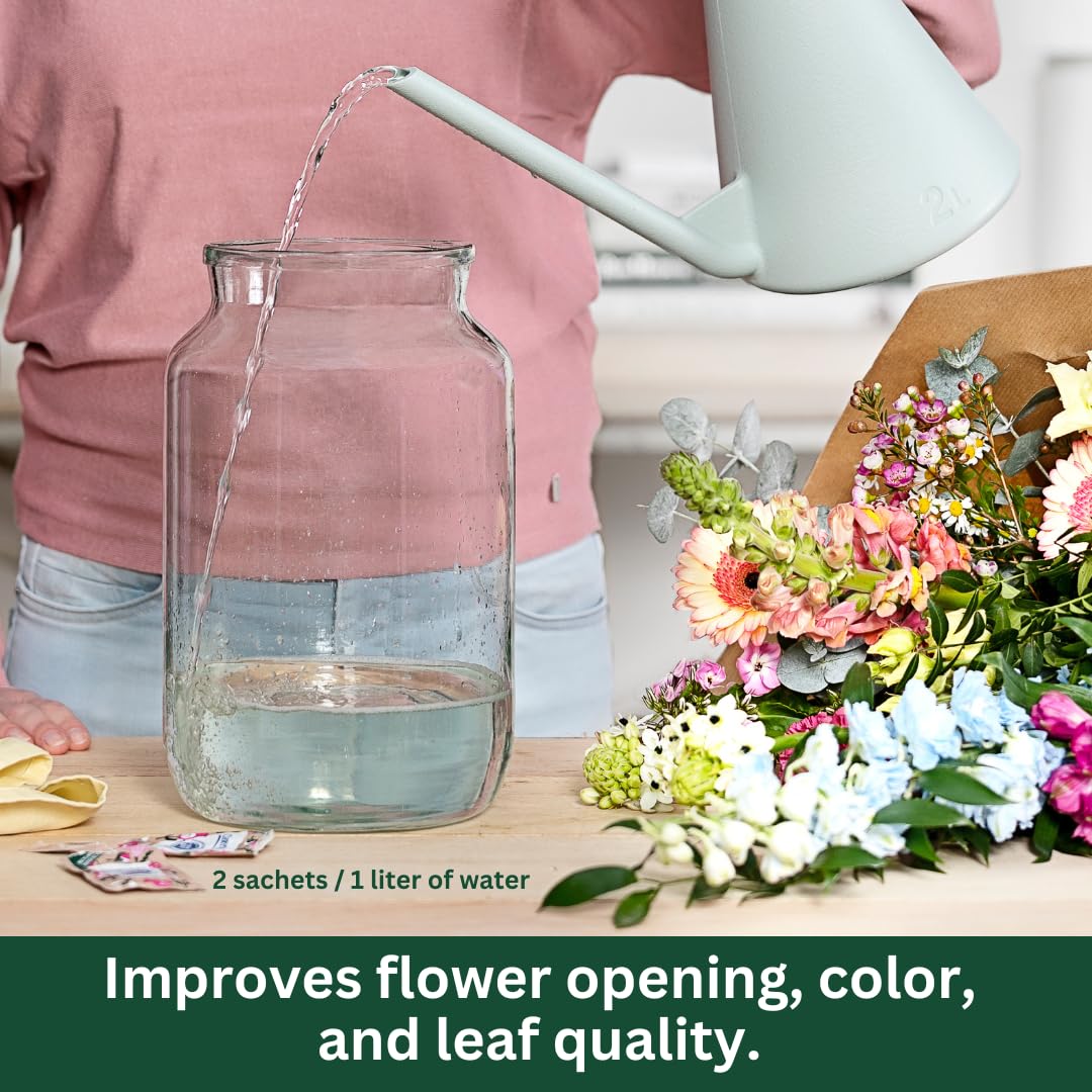 Chrysal 200CT Recyclable Paper Flower Bags /QT Flower Supplies for Fresh Flowers, Increase Pot Life - Flower Arrangement Supplies, Ideal Florist Supplies