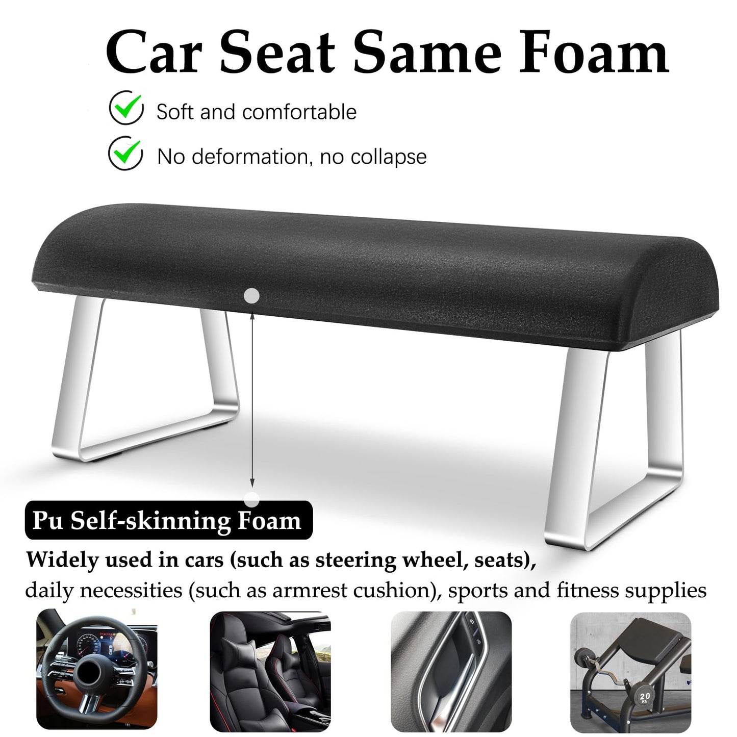 Foot Rest Under Desk, Soft Footrest Under Desk Ergonomic Foot Rest Desk Footstool for Office Home Use, Washable and Sturdy (Black)