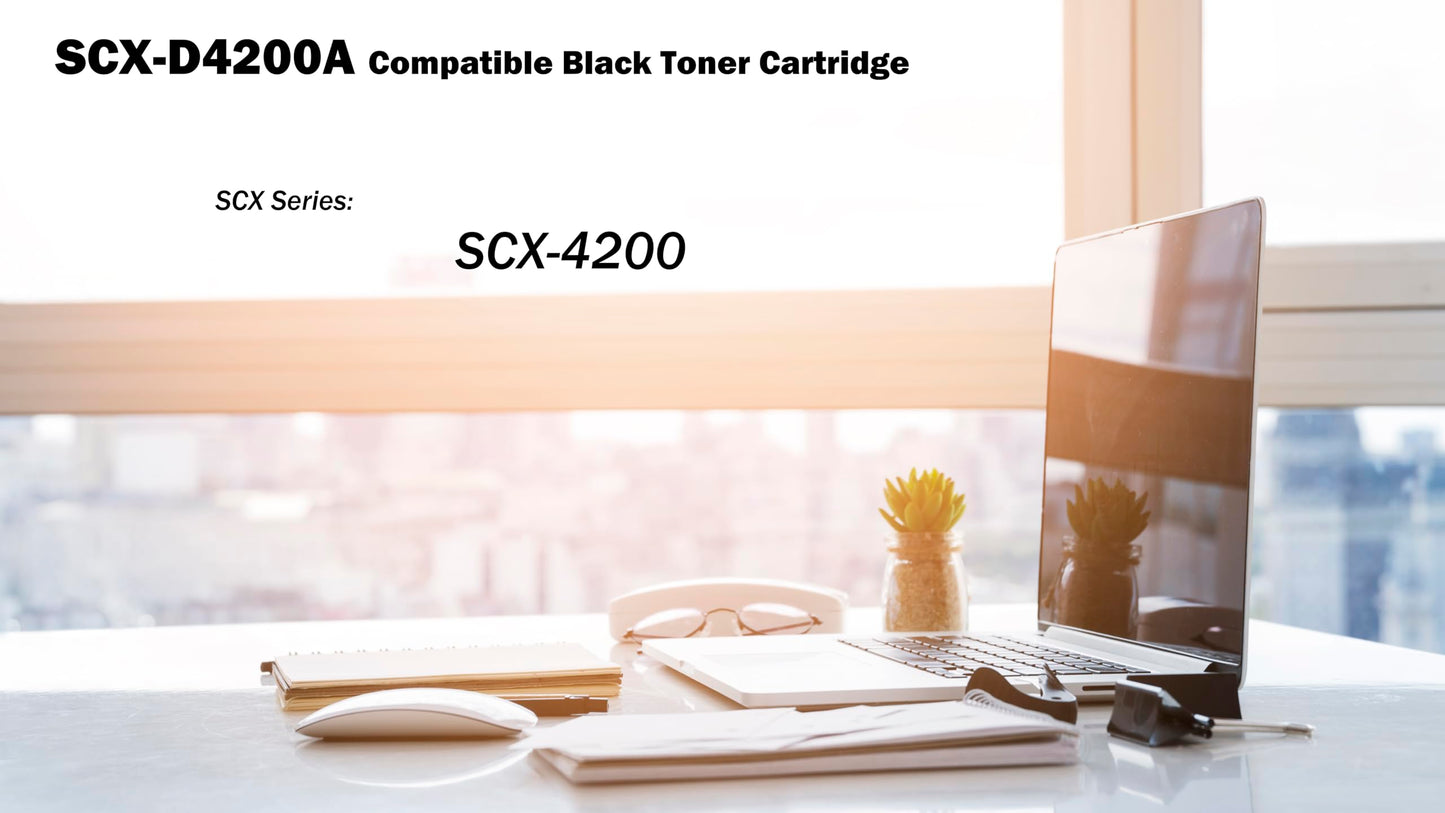 Ultra Toner® Compatible Replacement for Samsung SCX-D4200A Black Toner Cartridge scx 4200 SCX4200 SCX-4200 Toner for SCX-4200 Printer scx 4200 (2PK)