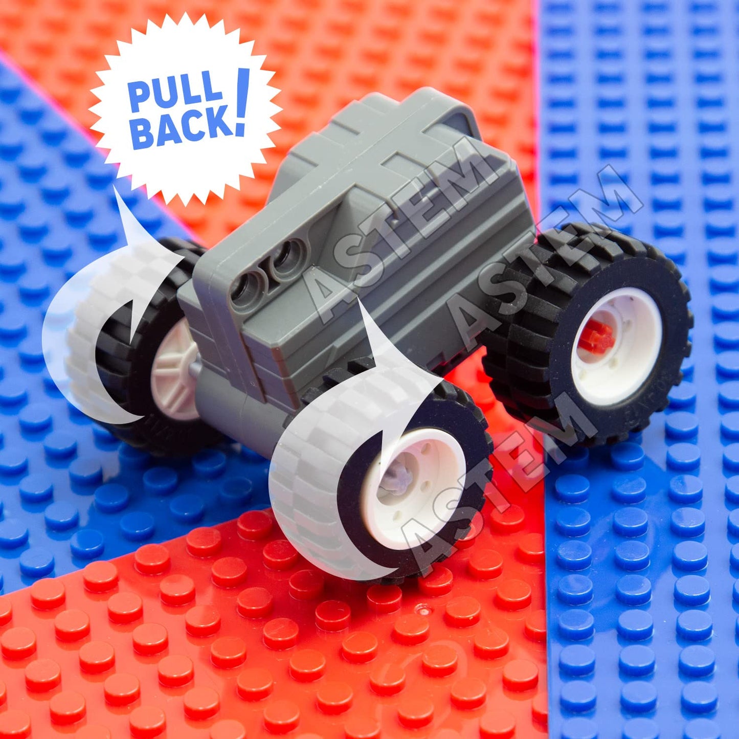 ASTEM 413PCS Plus Technic-Parts Pullback-Motor Axle-Pin Replacement Building-Block Parts Regular-Sized Mechanical Parts Include Brick,Bush,Technic Pin.