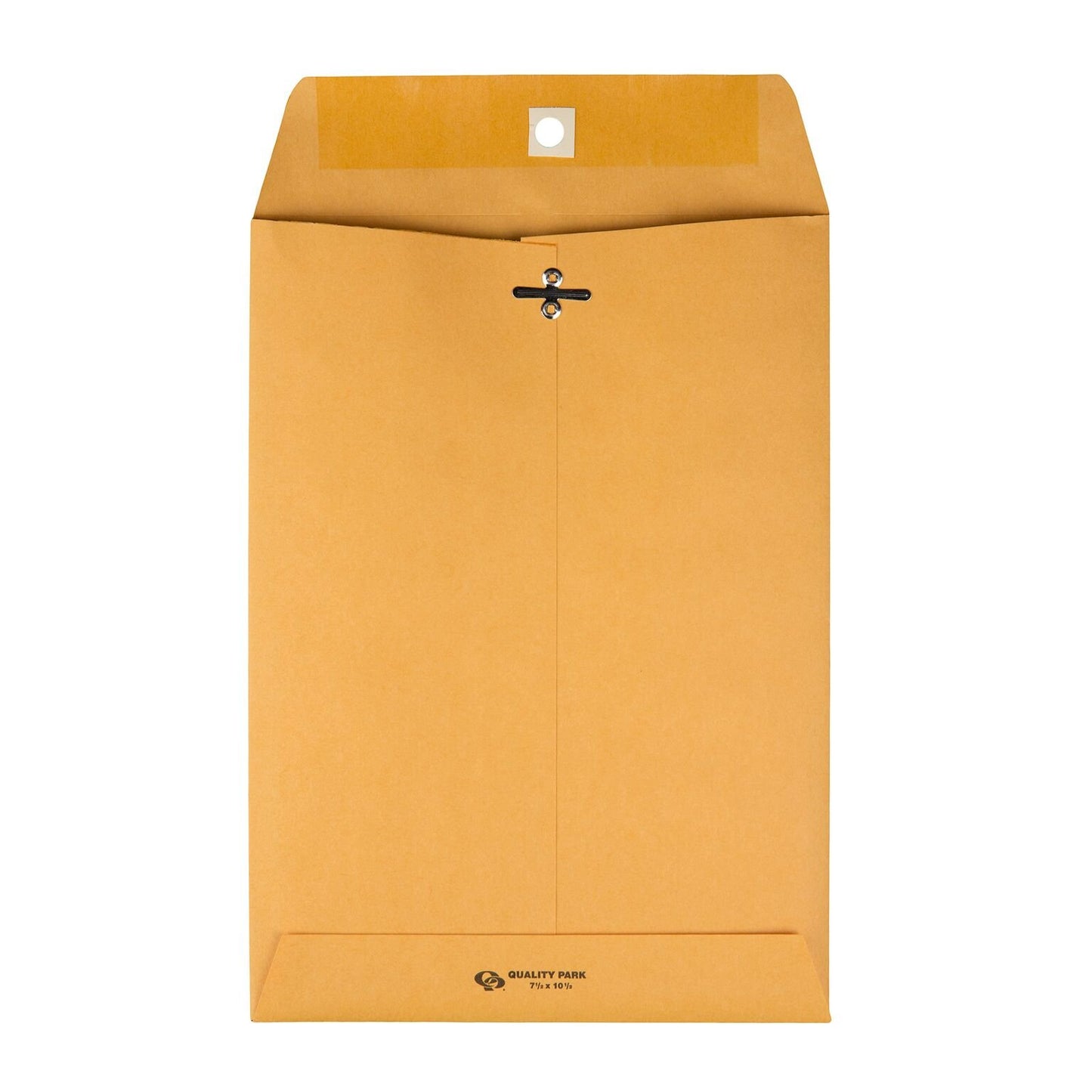 Quality Park Gummed Kraft Clasp Envelopes, 7.5 X 10.5, Box of 100 (QUA37875)