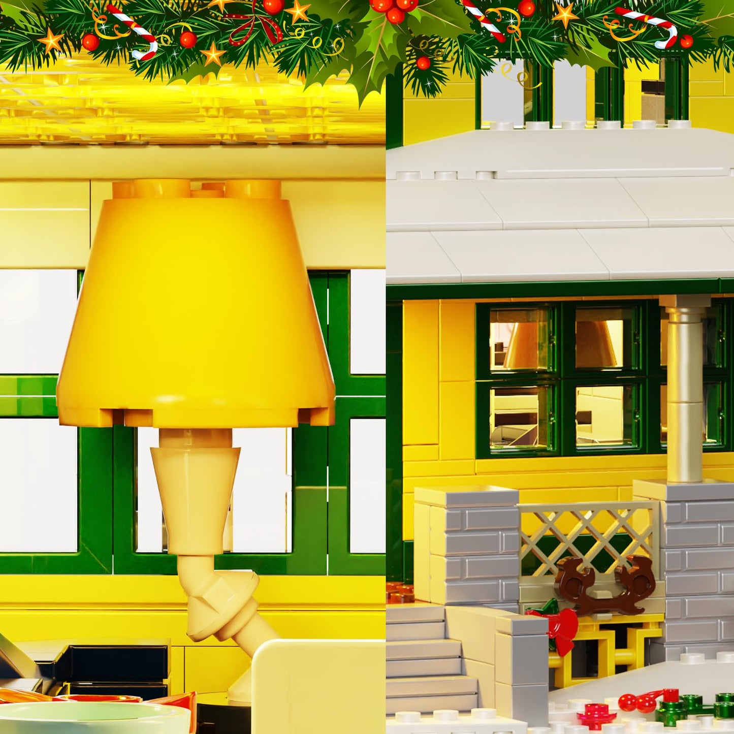 Christmas House Building Set with Light,Story Movie Scene Dollhouse Blocks Toy Model,Compatible with Lego,Christmas or Birthday Present for Adults Kids,Boys Girls(1367 PCS)