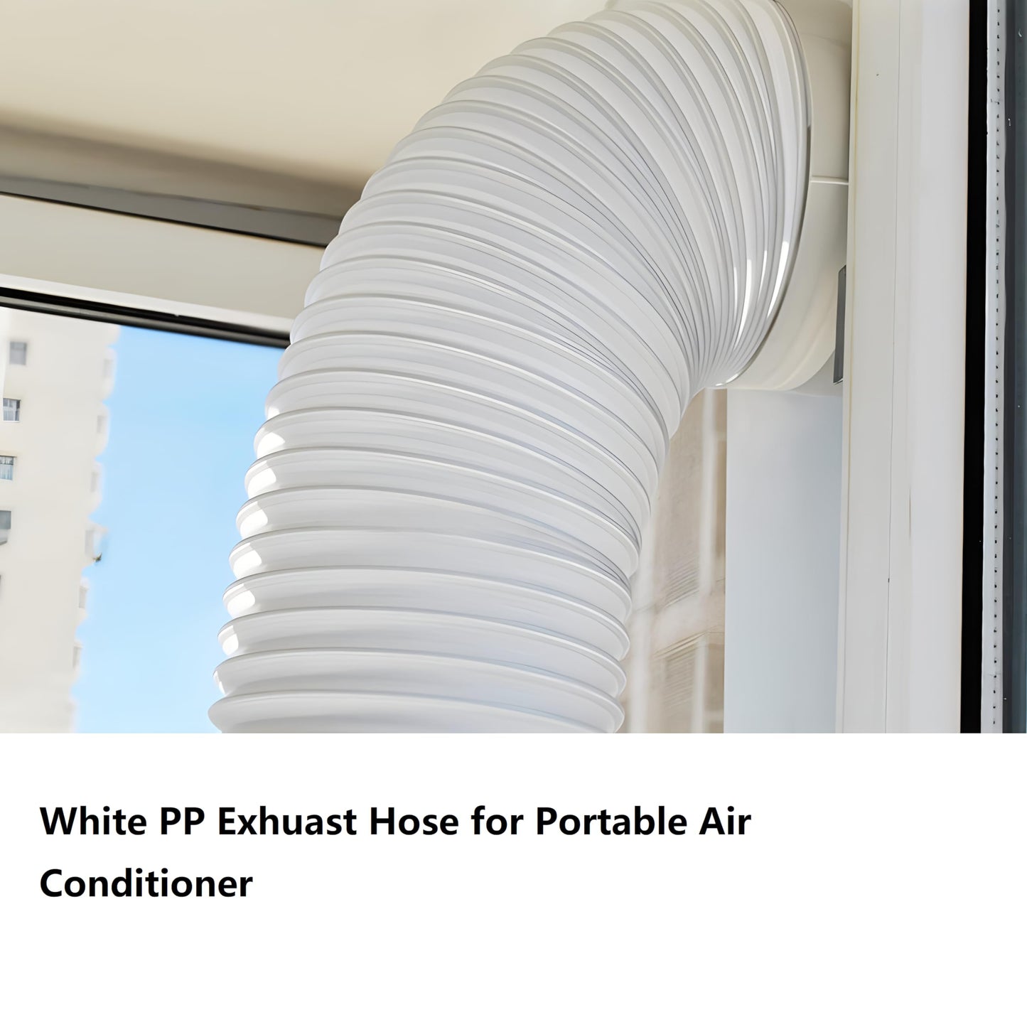 6" x 6.5ft Air Conditioner Exhaust Hose, Moonjor AC Vent Exhaust Hose with Counter Clockwise Thread for 6“ LG, Haier and Other Portable Air Conditioners