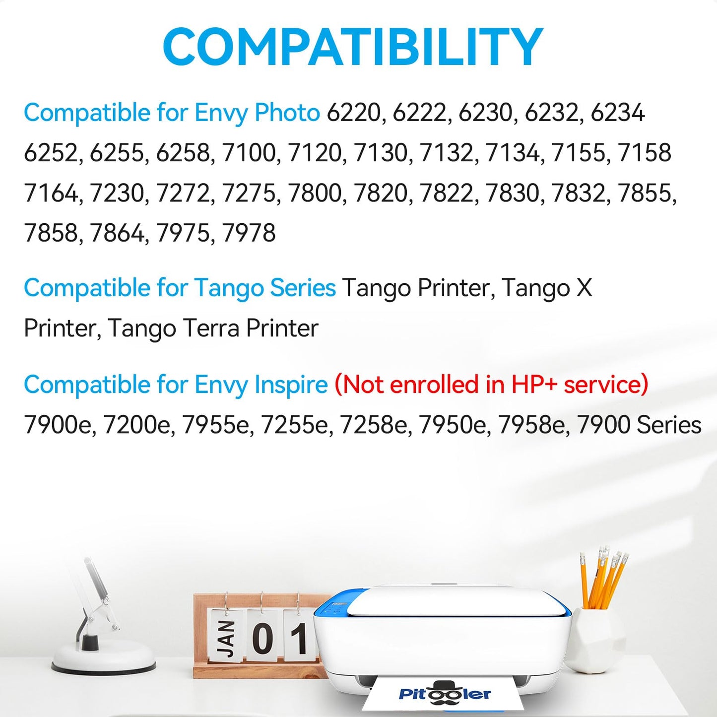 High Yield 64XL Ink Cartridges Combo Pack Compatible for HP 64 Ink Cartridge, Replacement for HP Ink 64, Works with Envy Photo 7855 7858 7155 Printer, 750 Pages Black, 450 Pages Color