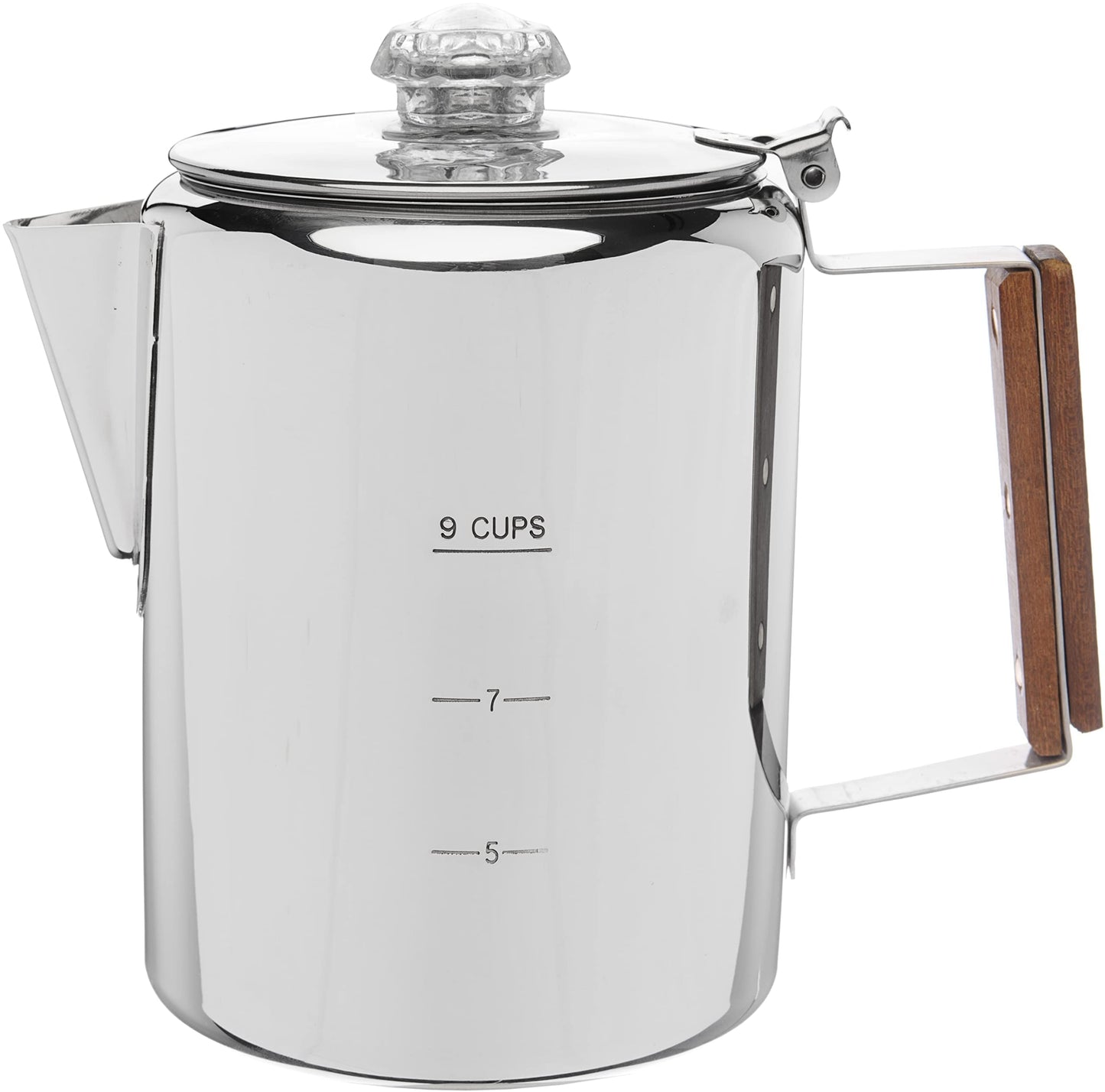 COLETTI Bozeman Percolator Coffee Pot – Camping Coffee Pot — NO Aluminum or Plastic [9 cup]