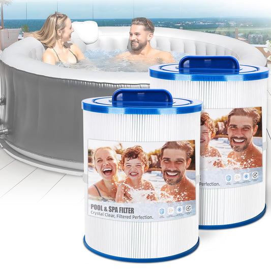 2 Pack SPA Filter Cartridge Compatible with Artesian Spas 50, 06-0006-12, 06-0005-12, Unicel 6CH-502, Filbur FC-0311, Pleatco PAS50SV-F2M, Certified with NSF50 for Material Safety, Hot Tub Filters