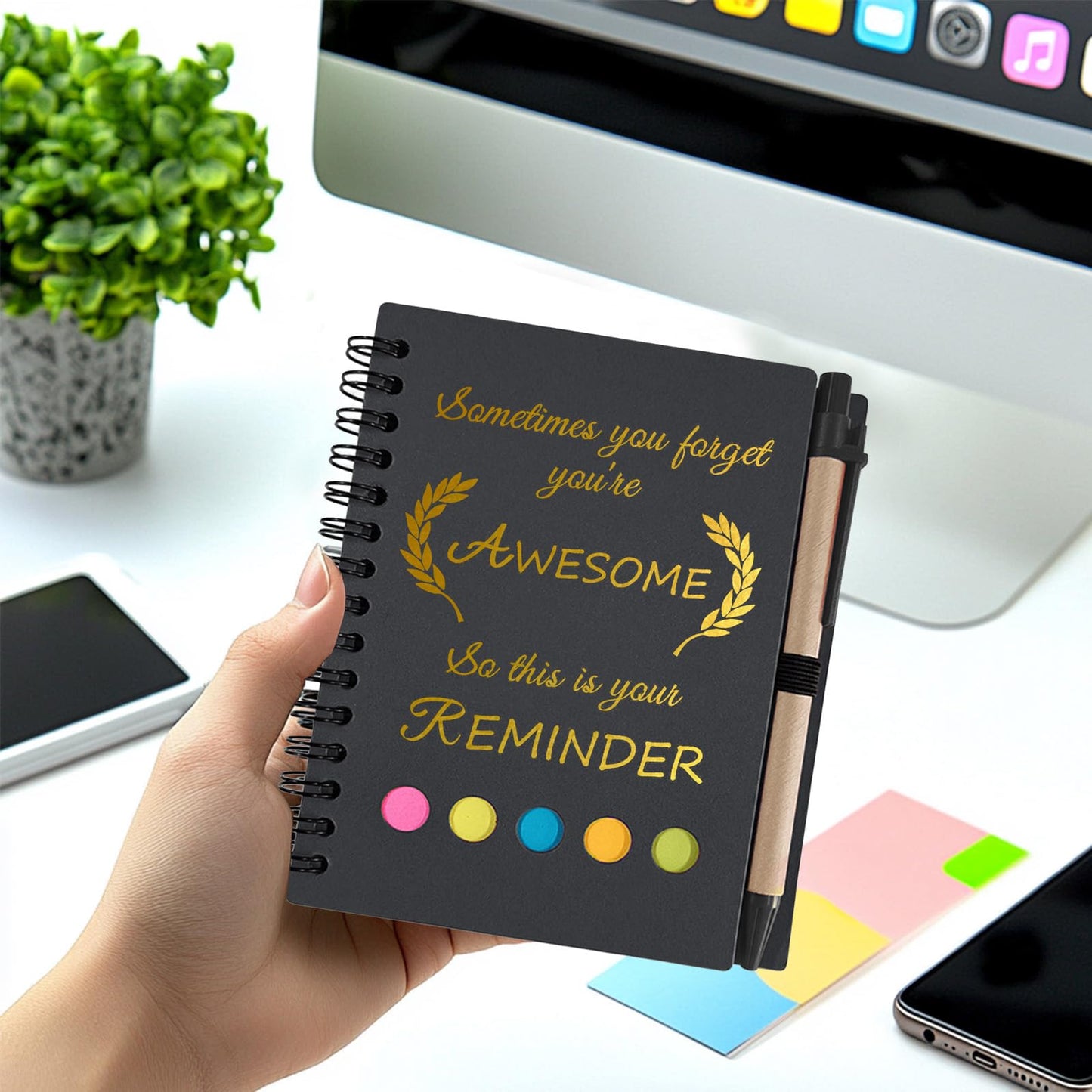 Bulk 12 Pack Staff & Employee Appreciation Gifts Thank You Gifts for Women Teachers Coworkers Includes Sticky Notes Spiral Notebooks and Ballpoint Pens