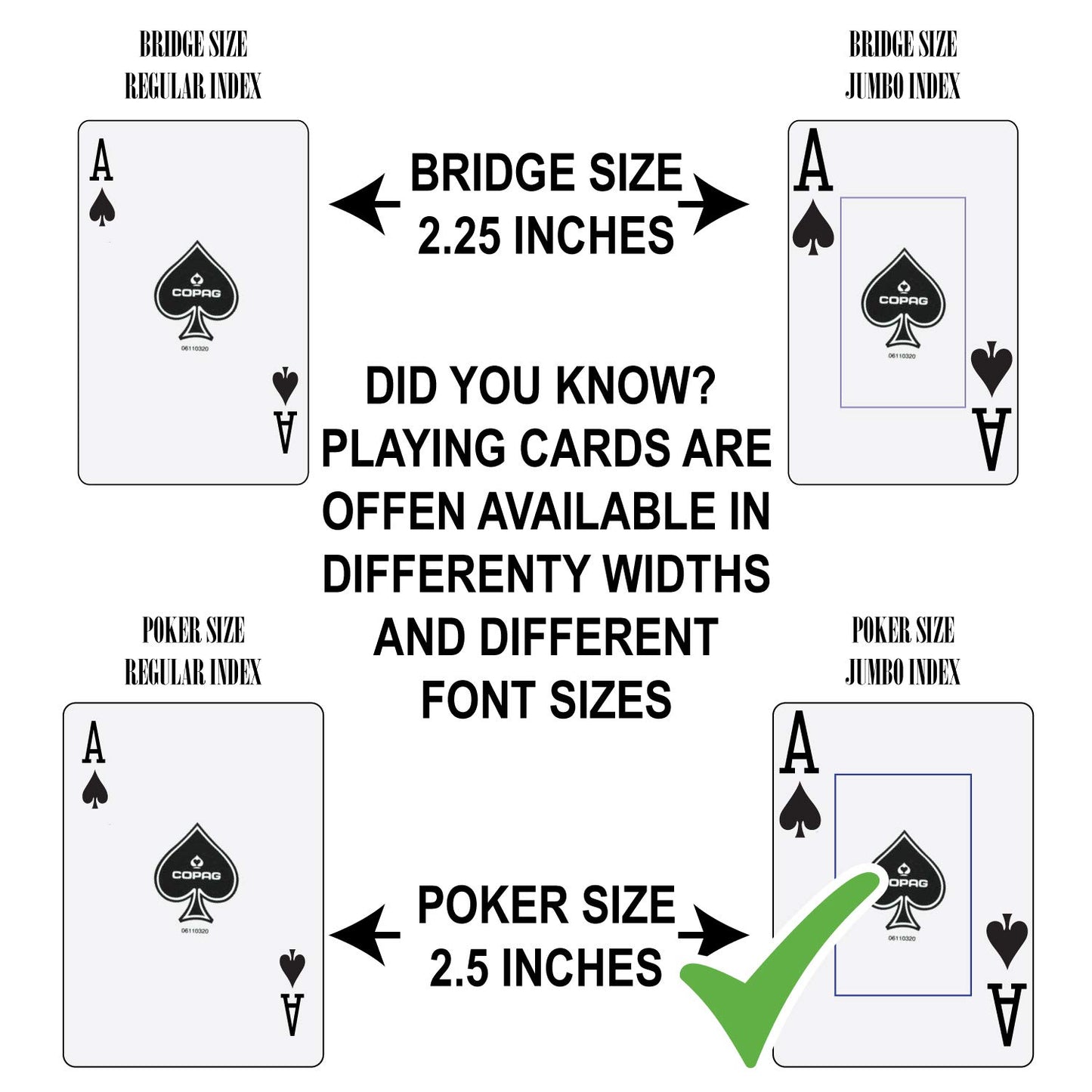 Copag Playing Cards 1546 Elite Design 100% Plastic 2 Sets (4 Decks) Red Blue Poker Size Jumbo Large Index