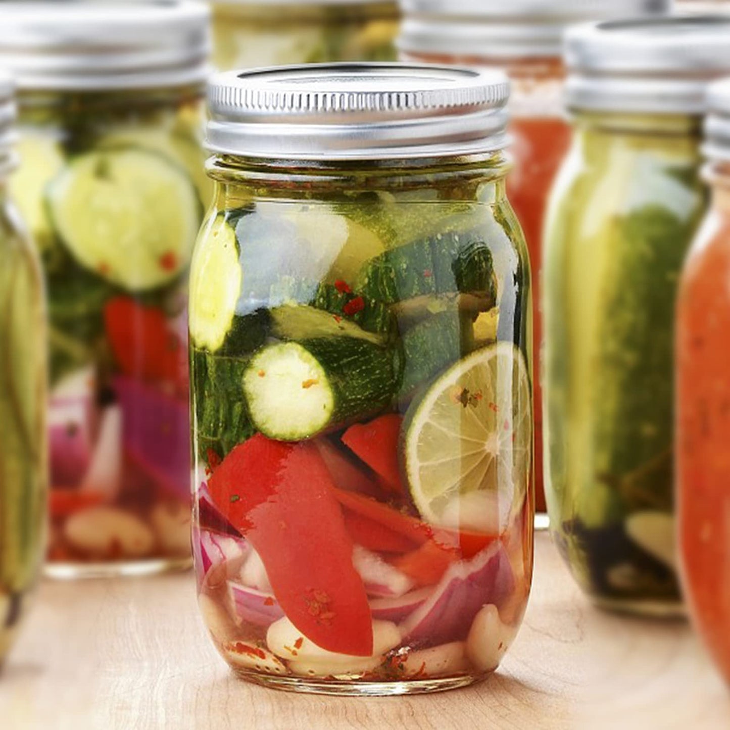 12 oz Glass Mason Jars, 20 Pack 360ml Canning Jars with Regular Mouth Lids, Glass Jars Storage Containers for Overnight Oats, Jam, Jelly, Honey, Beans, Spice, Wedding Party Favors, Shower Favors