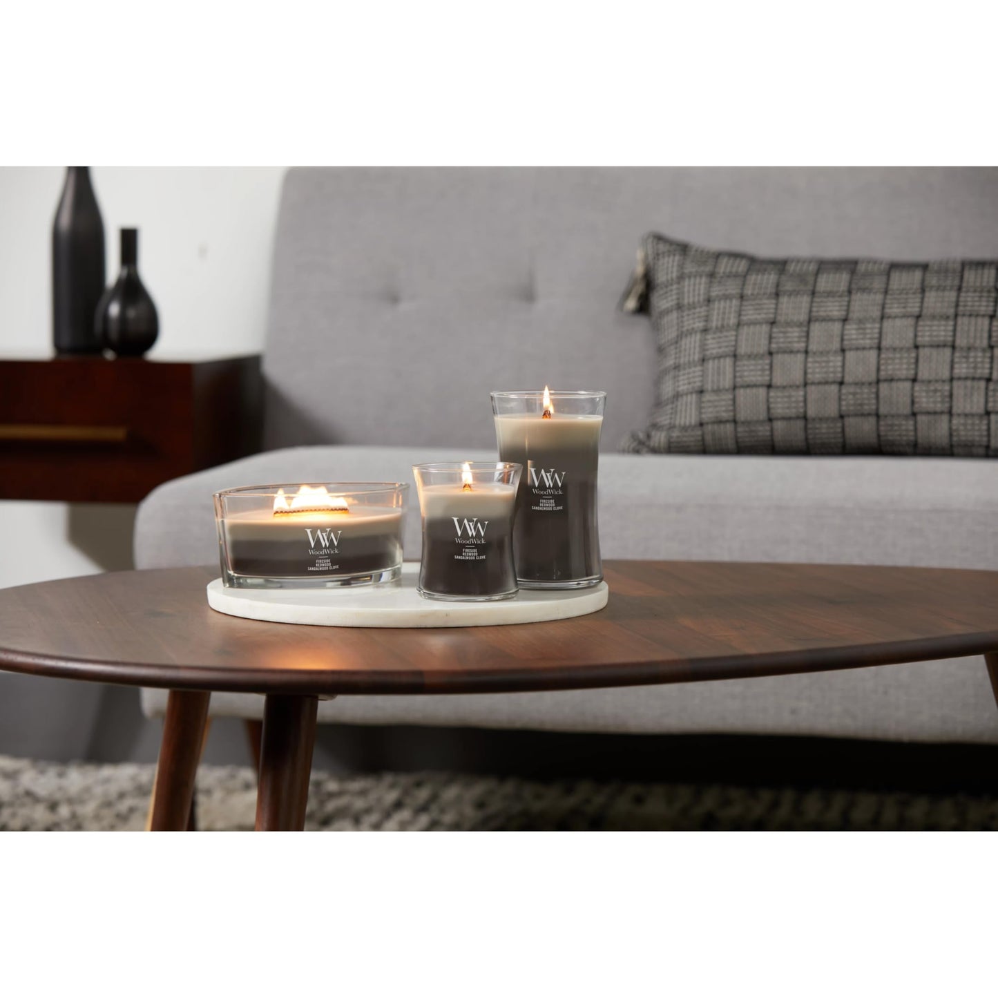 Woodwick Candle Warm Woods Trilogy Large Jar