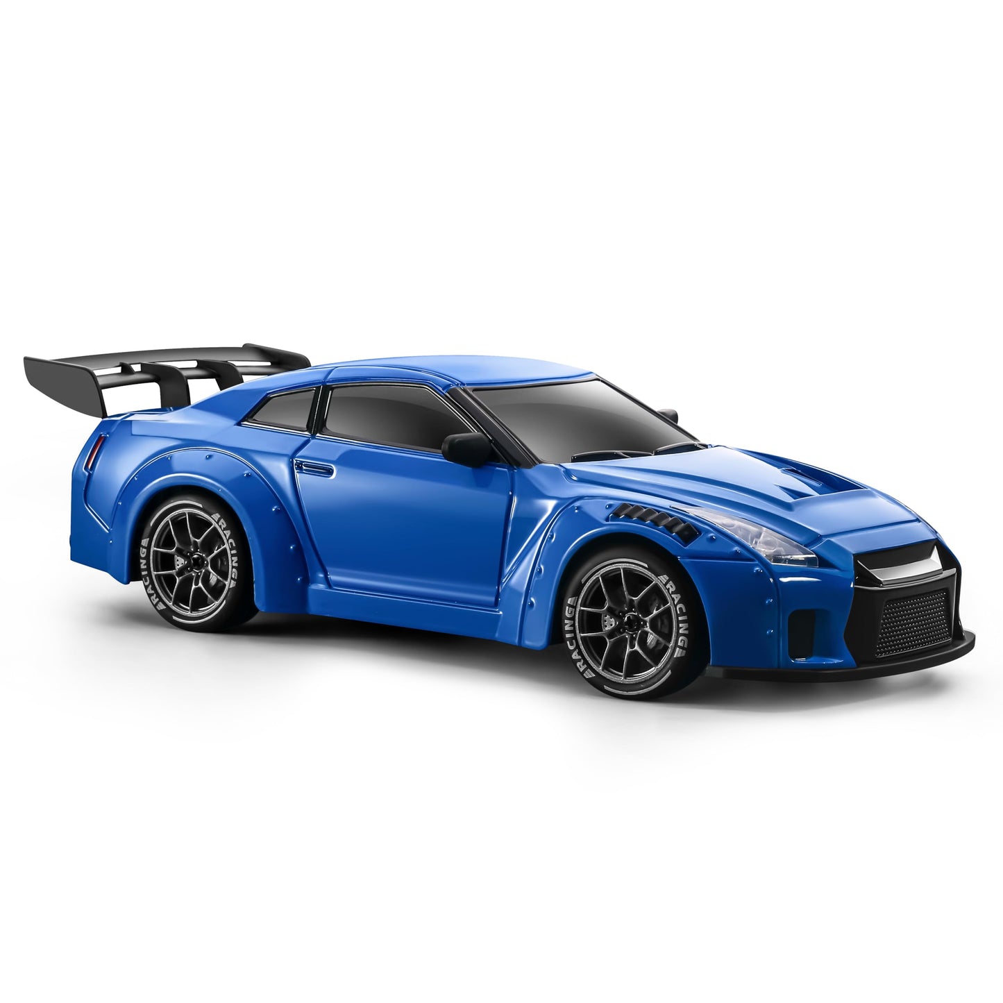 ACAMMZAR RC Drift Car, 1:24 Remote Control Car for Kids, 20KM/H 4WD High Speed RC Cars with Lights, Extra Racing Tires, Vehicle for Adults Boys Girls, Dark Blue