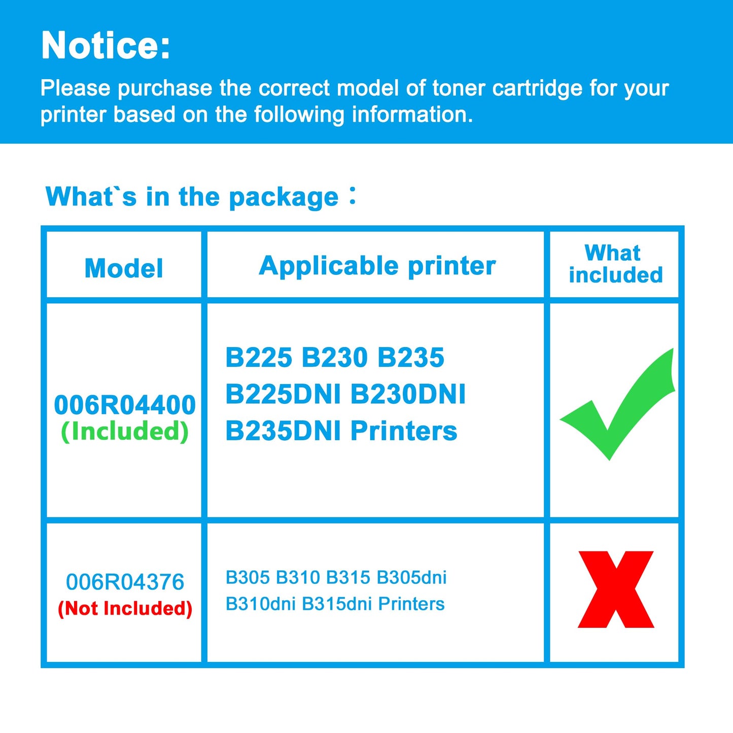 LCL 006R04400 Toner Cartridge High Capacity 3000 Pages Compatible with Xerox 006R04399 006R04400 for B225DNI B230DNI B235DNI B225 B230 B235 (1-Pack,Black)