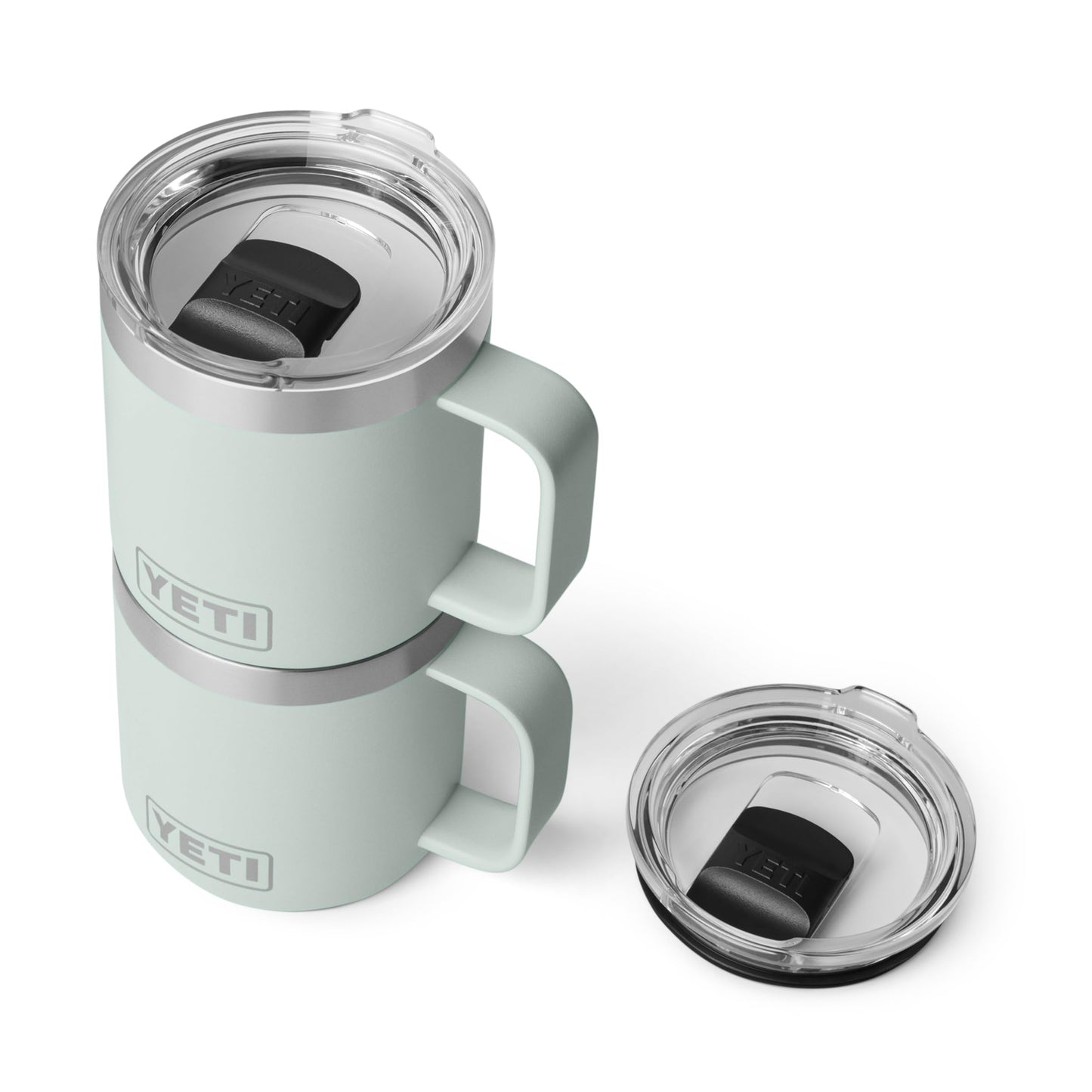 YETI Rambler 10 oz Ceramic Lined Stackable Mug, Vacuum Insulated, Stainless Steel with MagSlider Lid, Ridgeline