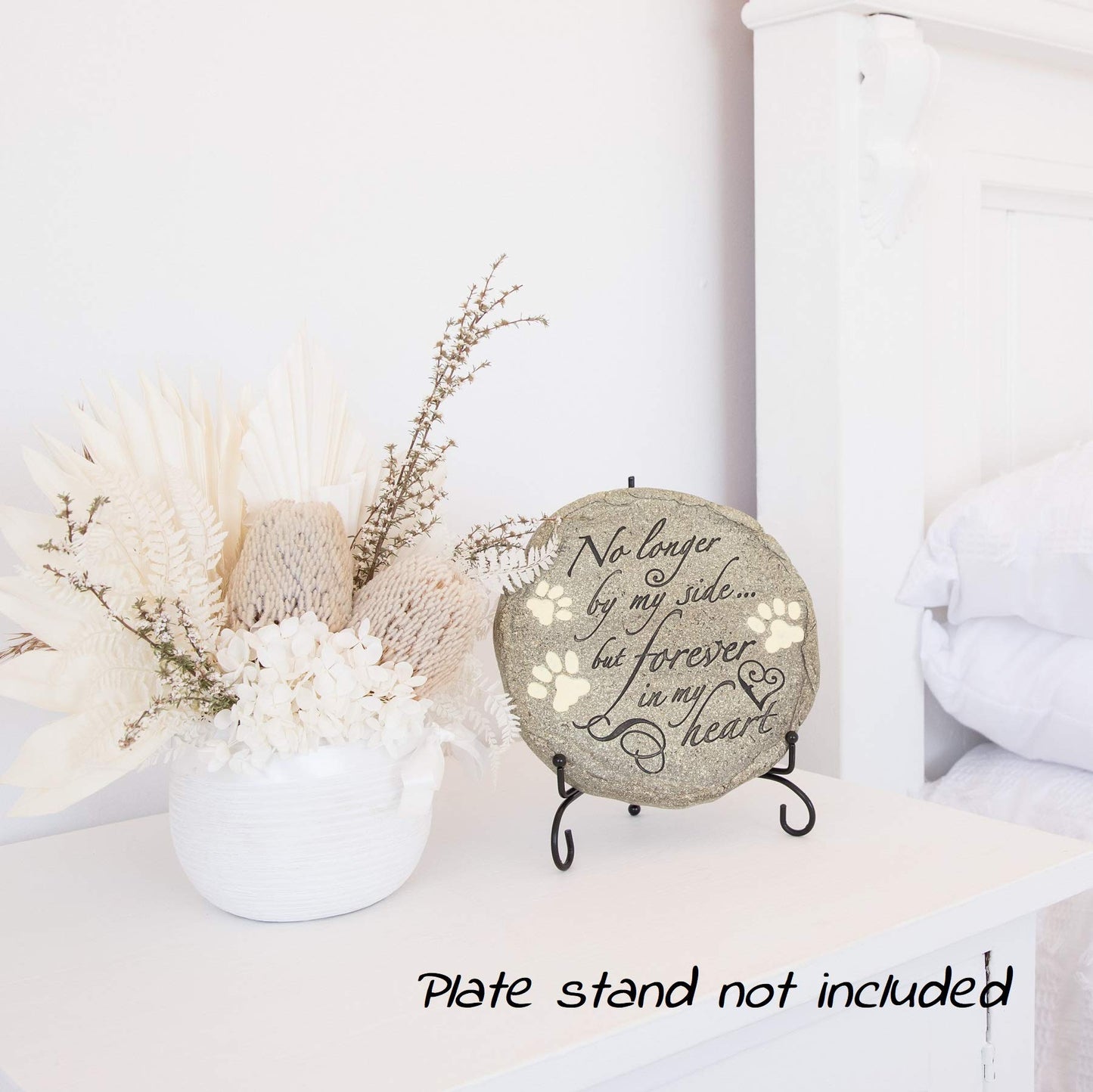 Cat or Dog Grave Marker or Garden Memorial Stone. No Longer By My Side But Forever In My Heart, Rainbow Bridge Pet Memorial Gifts. Waterproof and Weatherproof Pet Plaque, Condolence Gift