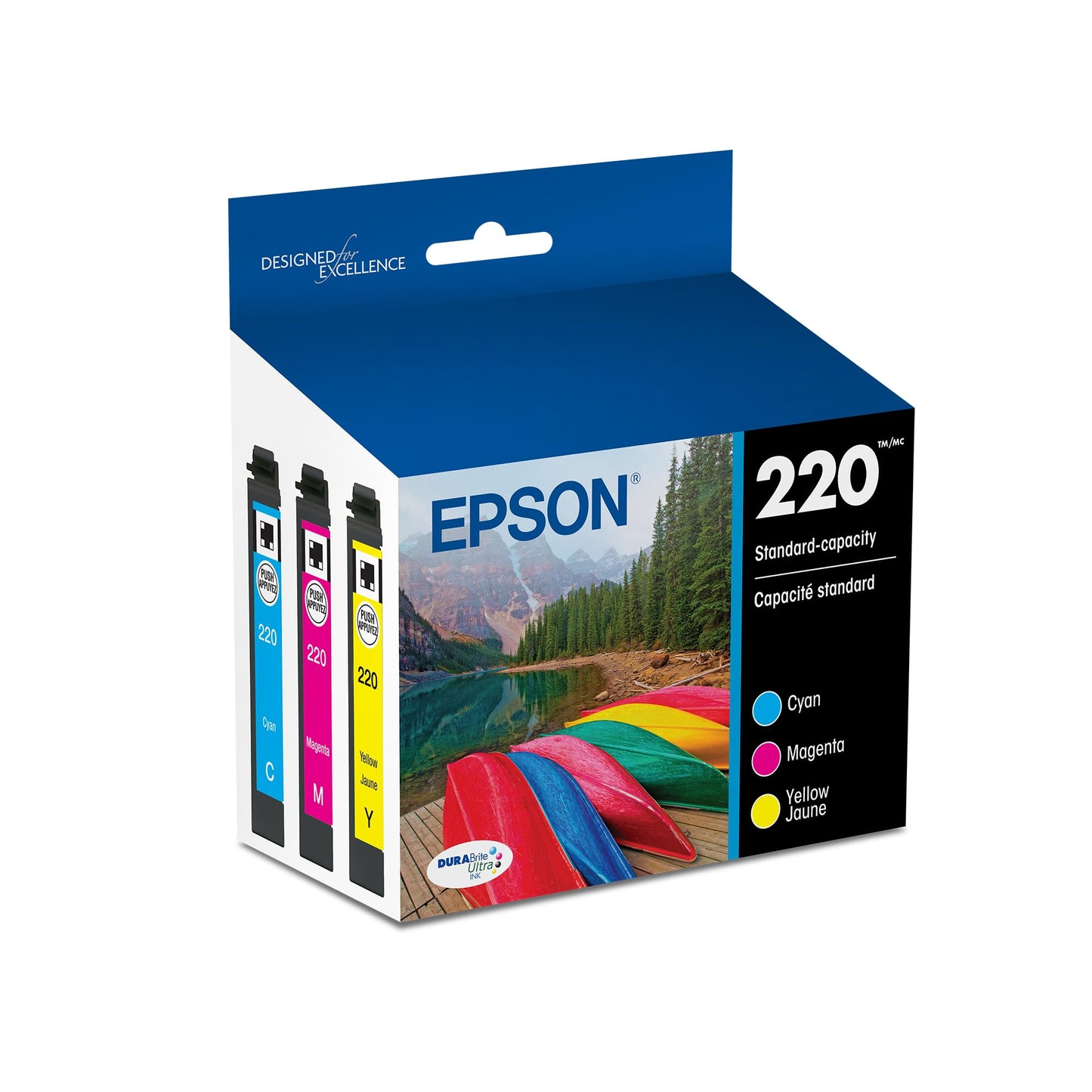 Epson 220 DURABrite Ultra Ink Cartridge, Combo Pack (T220520)