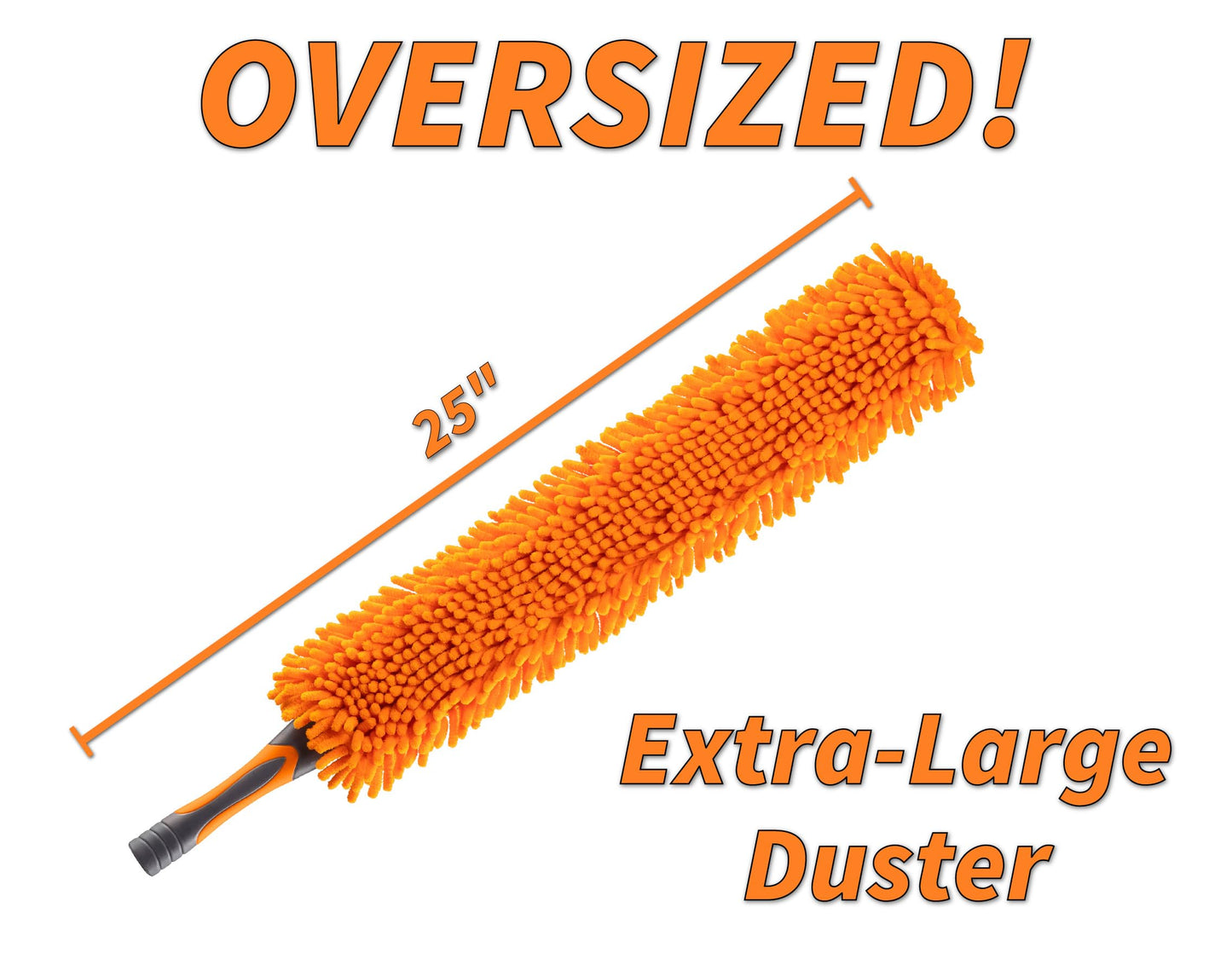 Flexible Ceiling Fan Cleaner Duster // Washable Fan Duster for High Ceiling // Fits All Extension Poles with Standard US Acme Thread // Best Flex-and-Stay Fan Blade Cleaner (Pole Sold Separately)