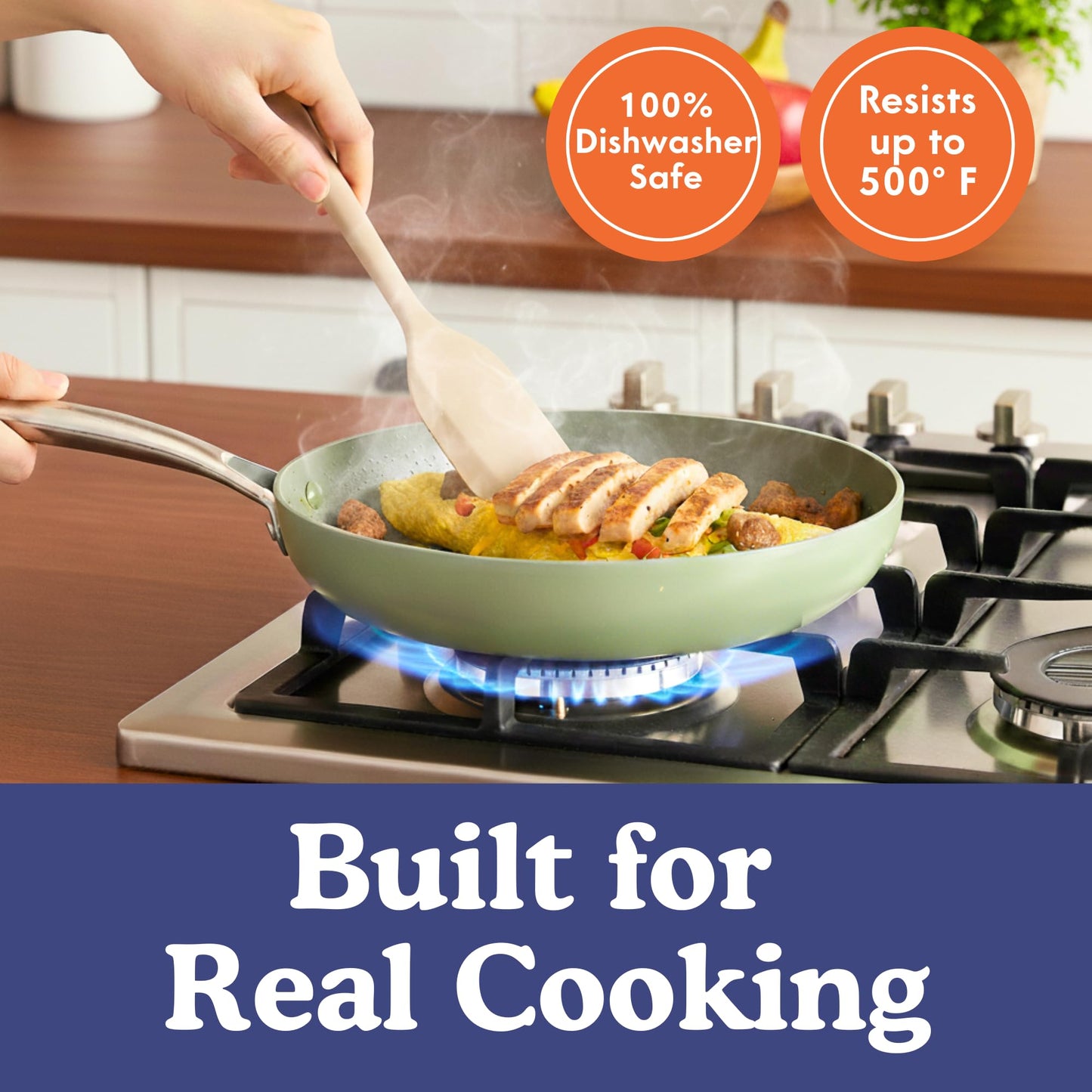 Non-Toxic Platinum Silicone Cooking Utensils Set 8 Pcs - Ziruma