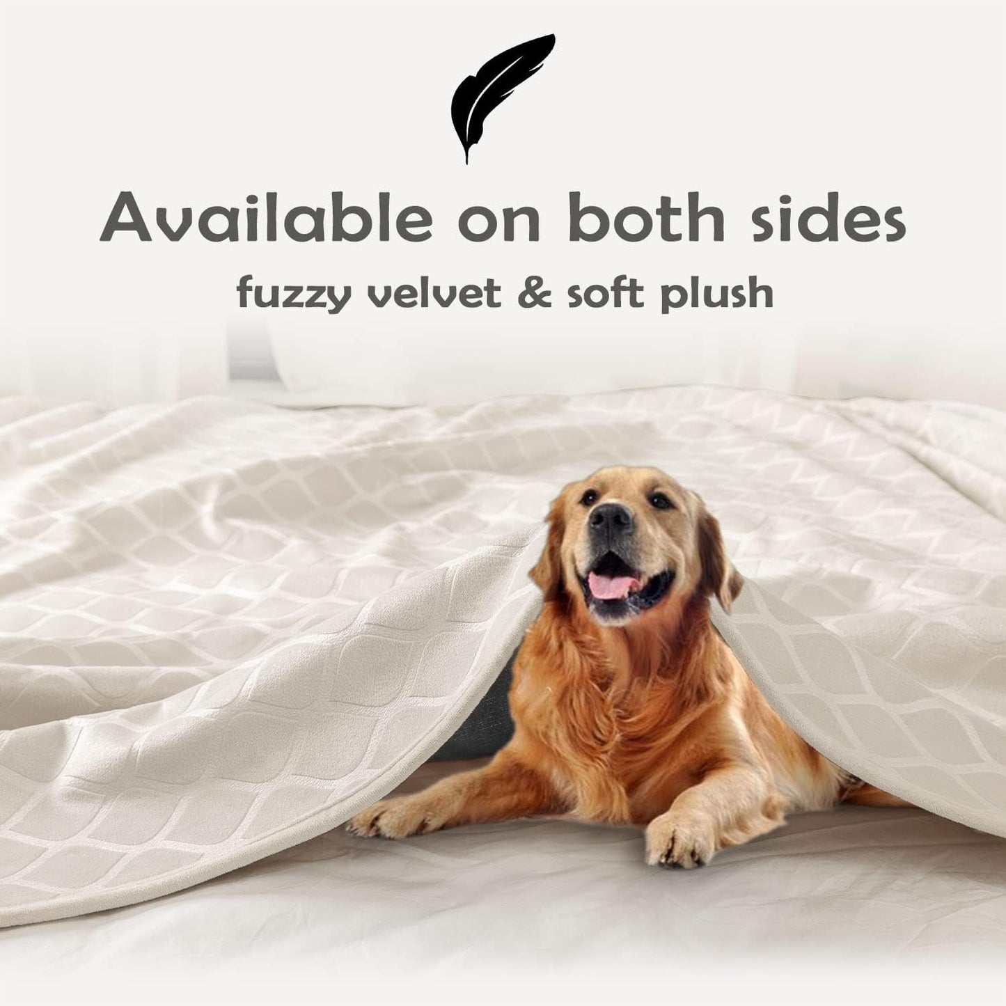 fuguitex Waterproof Dog Blanket Bed Cover Dog Crystal Velvet Moroccan Fuzzy Cozy Plush Pet Blanket Throw Blanket for Couch Sofa