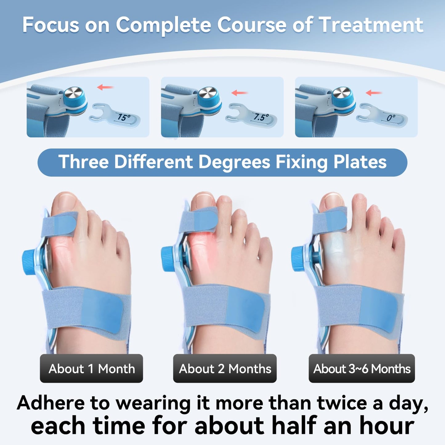 Bunion Correctors for Women Men, Orthopedic Bunions Correction, Adjustable Toe Straightener with Silicone Pad, Bunion Splints Suitable for Left/Right Feet (1PC)