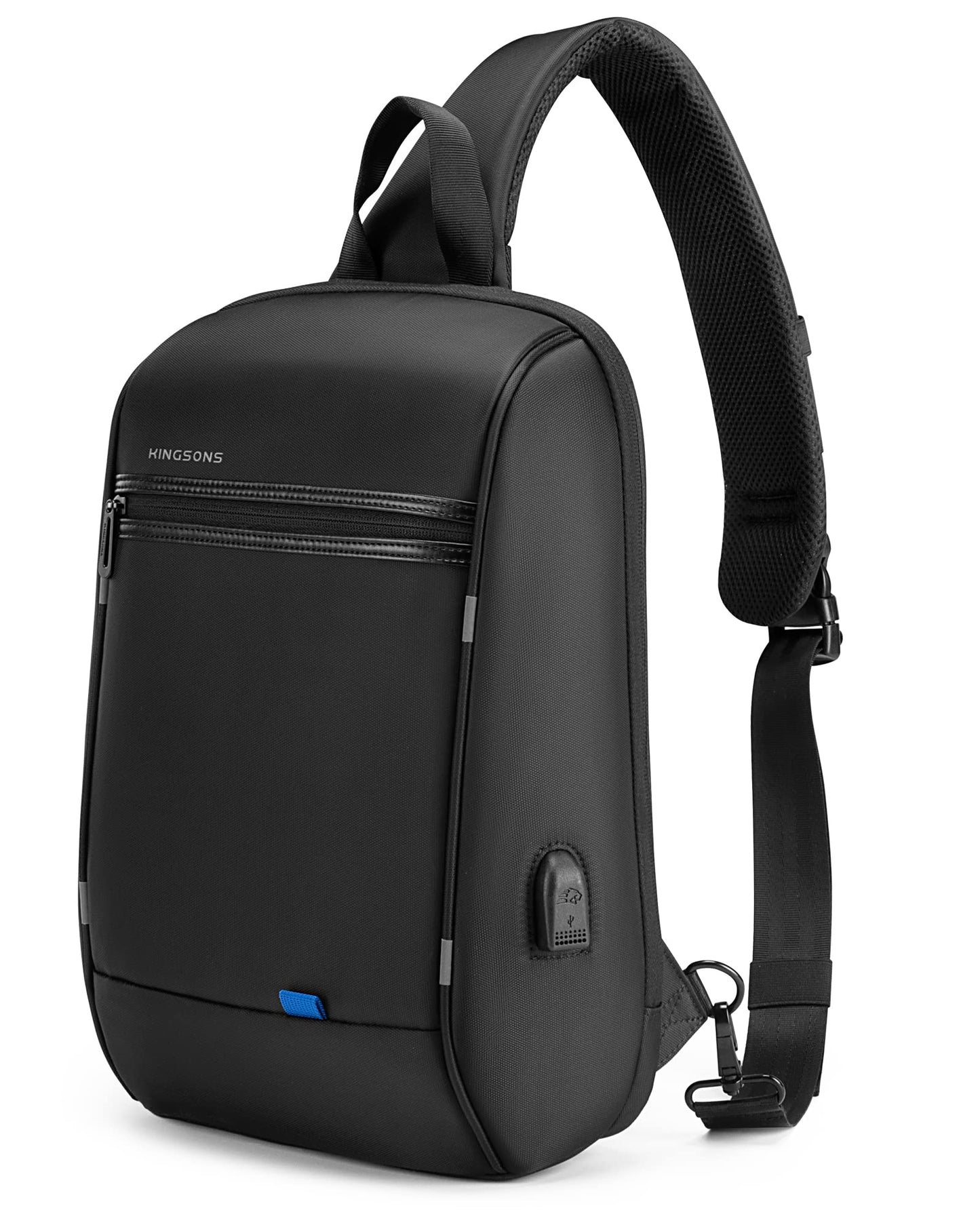 Laptop Sling Backpack,Slim Anti Theft Single Shoulder 13-Inch Laptop Backpack Waterproof Coss-body Sling Bag with USB Charging Port