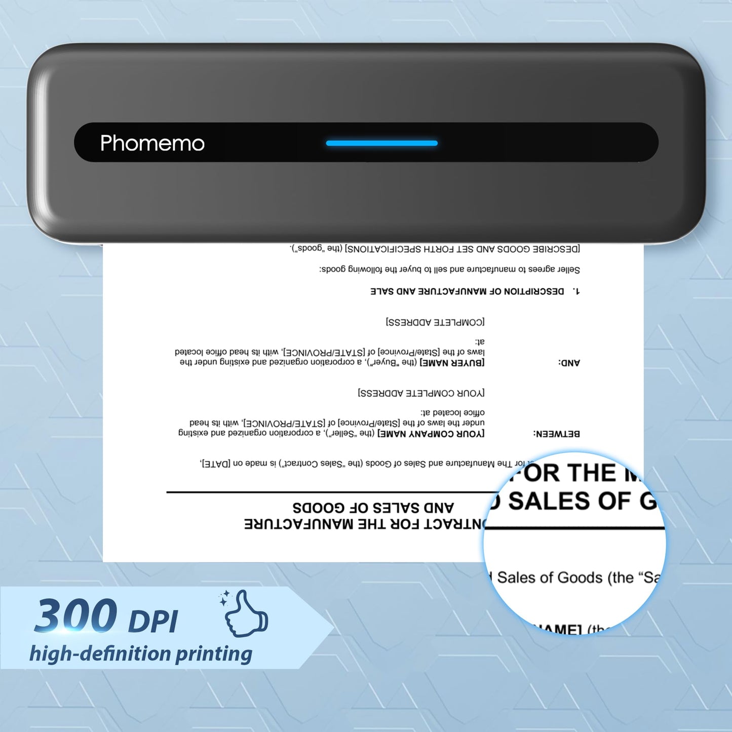 Phomemo Portable Thermal Printer, M832 Wireless Bluetooth Inkless Printer, Support 8.5'' x 11'' US Letter & A4 Size, Small Mobile Printers for Phone & Laptop, with Carry Case and 4 Rolls Thermal Paper