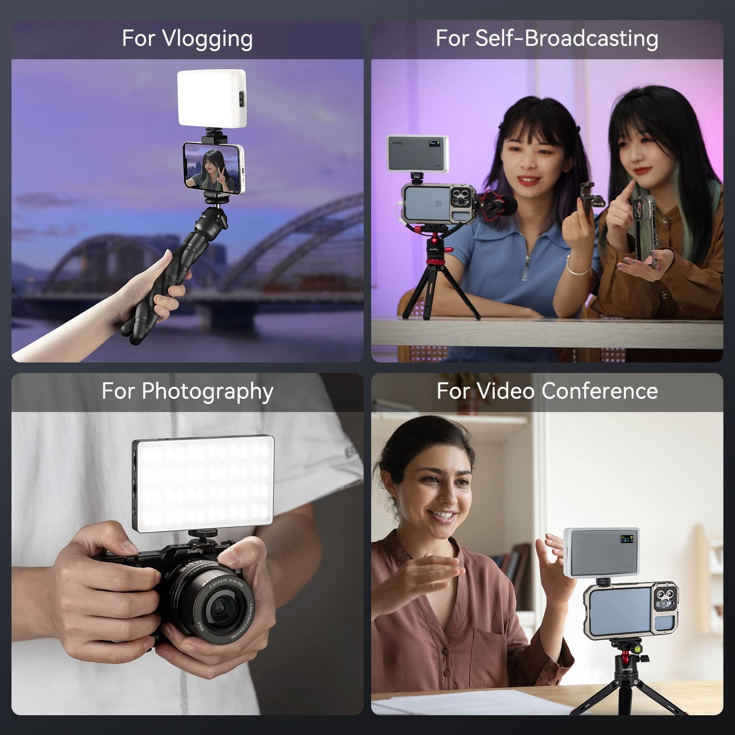 SmallRig RM120 RGB Video Light Portable On Camera Light,5000mAh Long Battery Life,Professional Video Conference Lighting 2500K-8500K 98+ CRI Full Color LED Light Panel for TikTok,Photography 3808