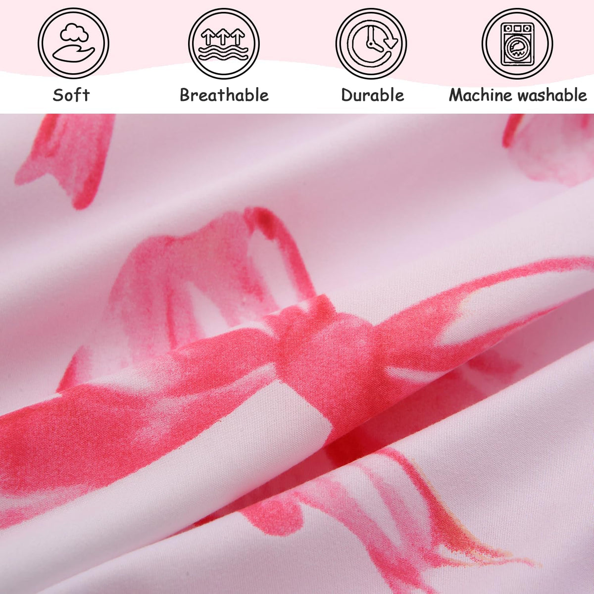 Bow Zipper Bedding Set Twin Size Zipit Bedding for Kids Girls Bow Zip Up Comforter & Sheets Pink Cute Bowknot Zip It Bed Set Children Bedroom Decor