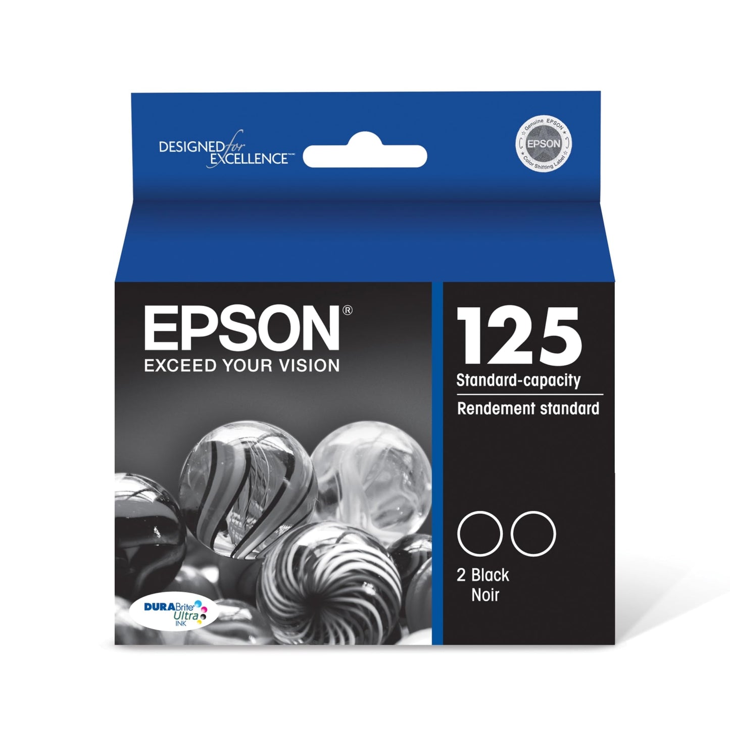 Epson T125120-D2 Black Ink Cartridges, 2 Pack