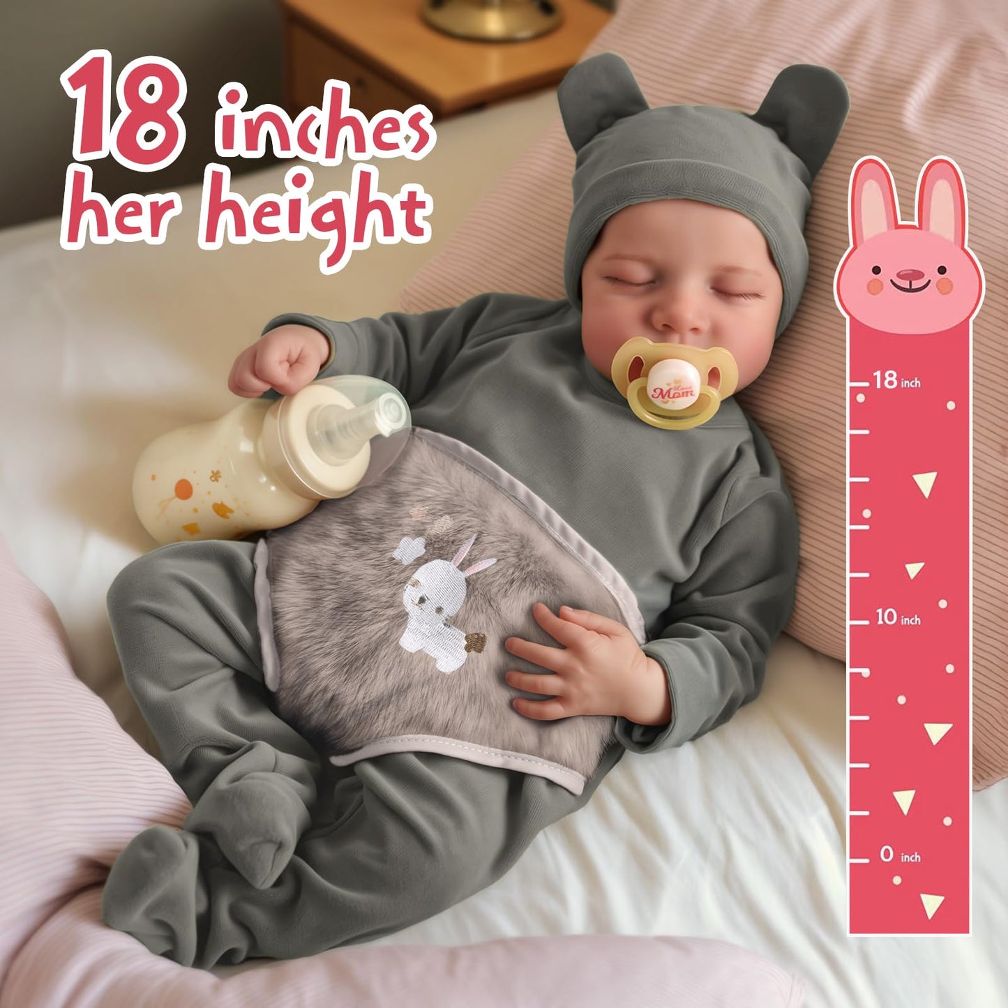 JIZHI Lifelike Reborn Baby Dolls Silicone Full Body Boy - 17-Inch Soft Body Realistic-Newborn Vinyl Real Life Baby Dolls with Toy Accessories for Kids Age 3 4 5 6 7 +