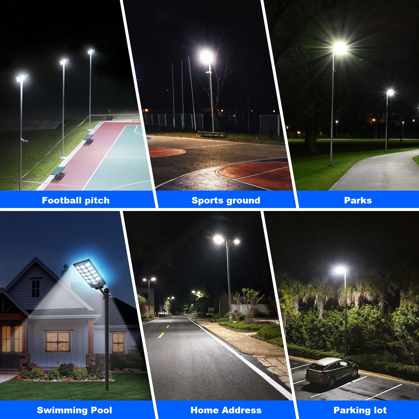 Solar Street Lights Outdoor Waterproof, 8500K Solar Powered Lights Outdoor LED Flood Lamp, Dusk to Dawn Motion Sensor and Remote Control for Yard,Fence,Parking lot,Garage (1PACK)